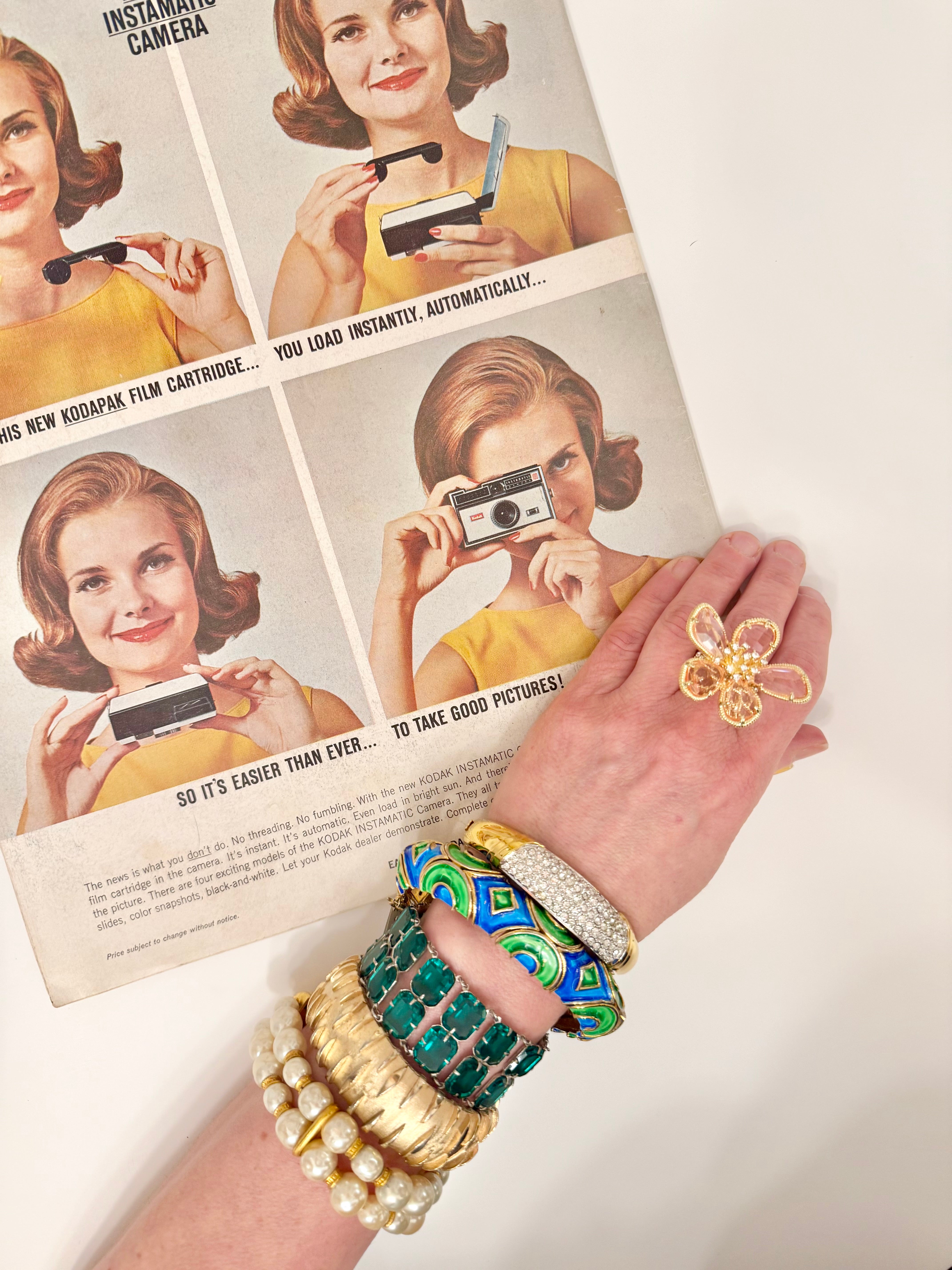 The most divine estate emerald glass bracelet