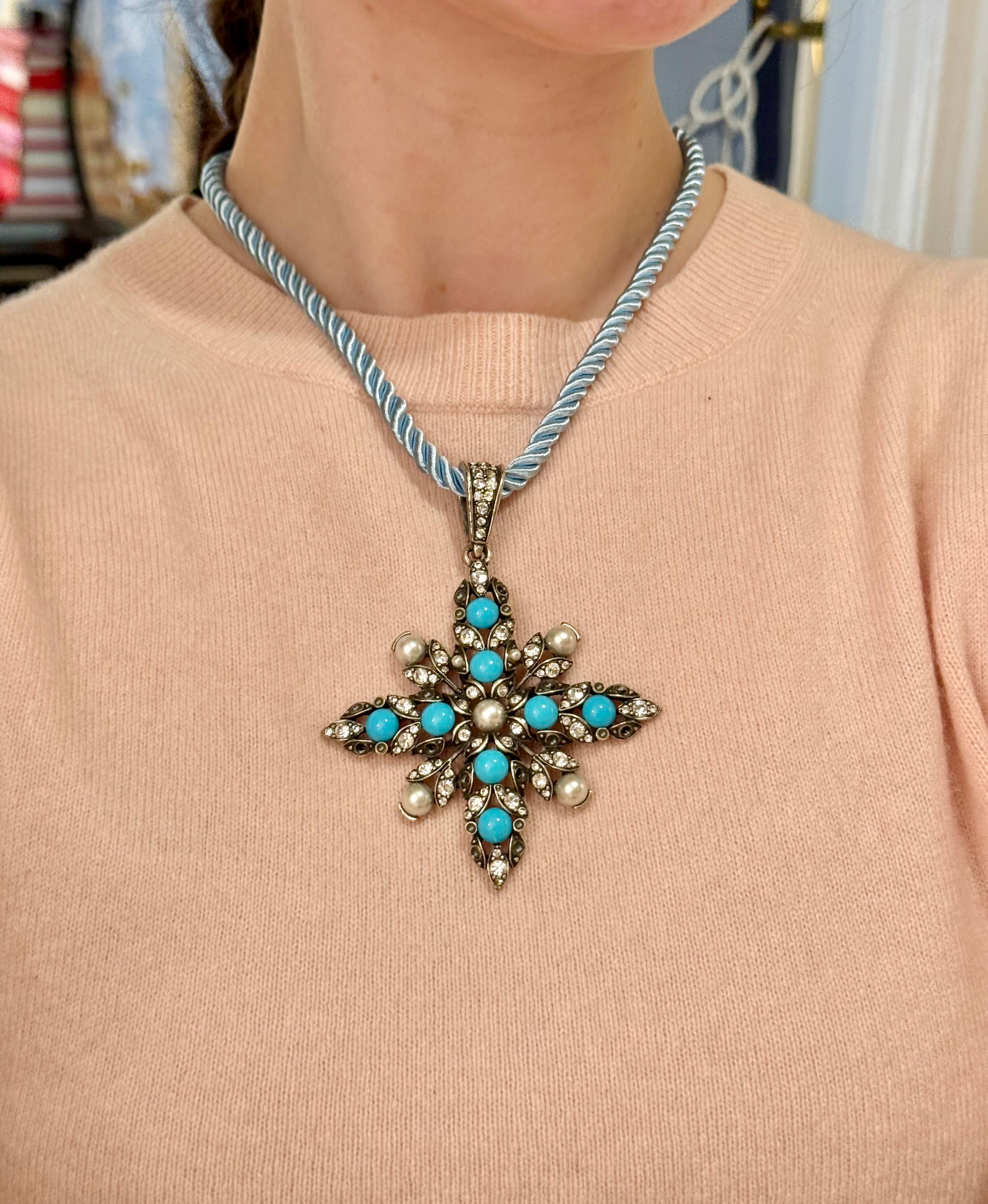 The most elegant Maltese cross pendant necklace.... so chic