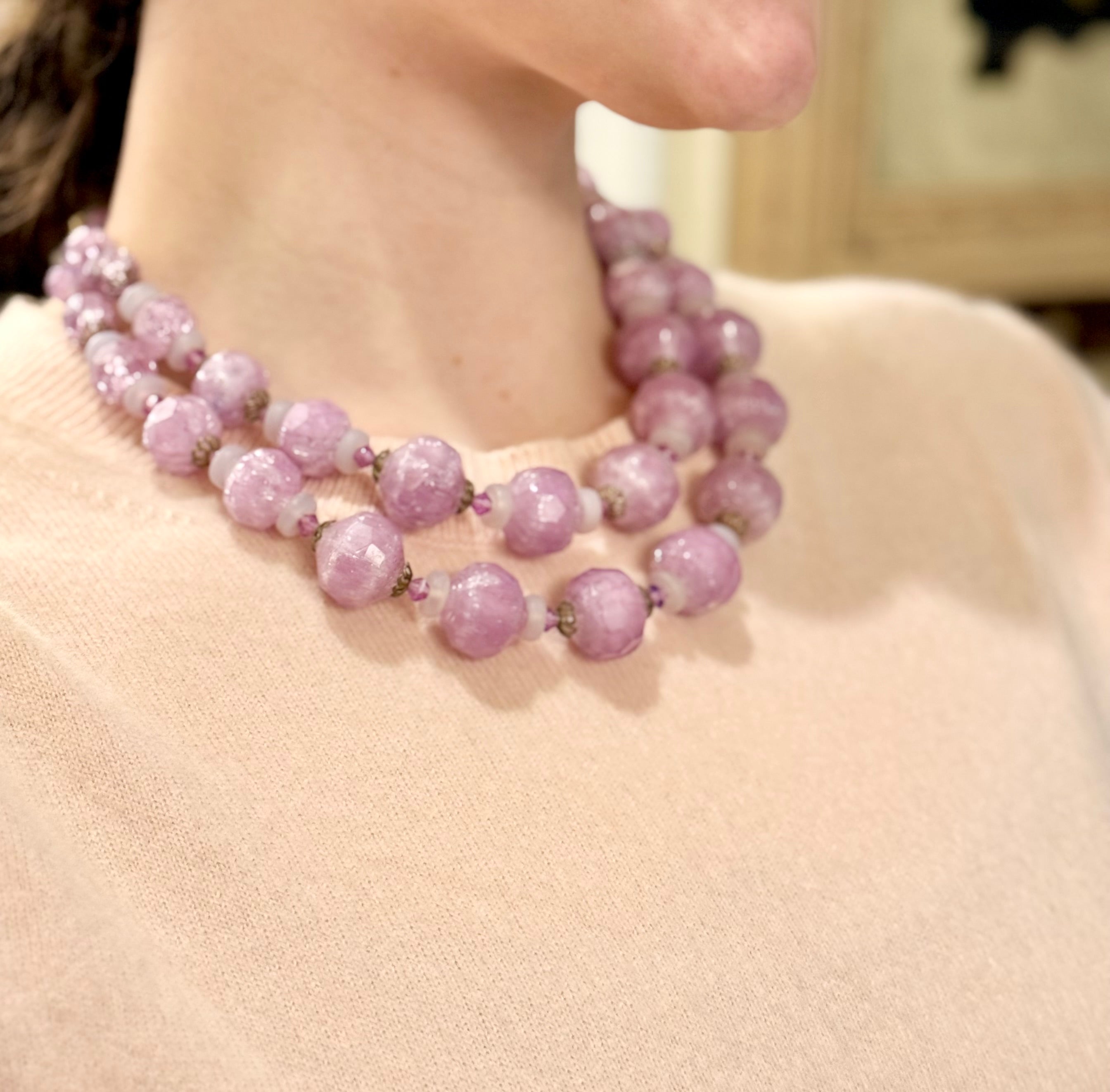 That classy girl and her love beaded necklaces...