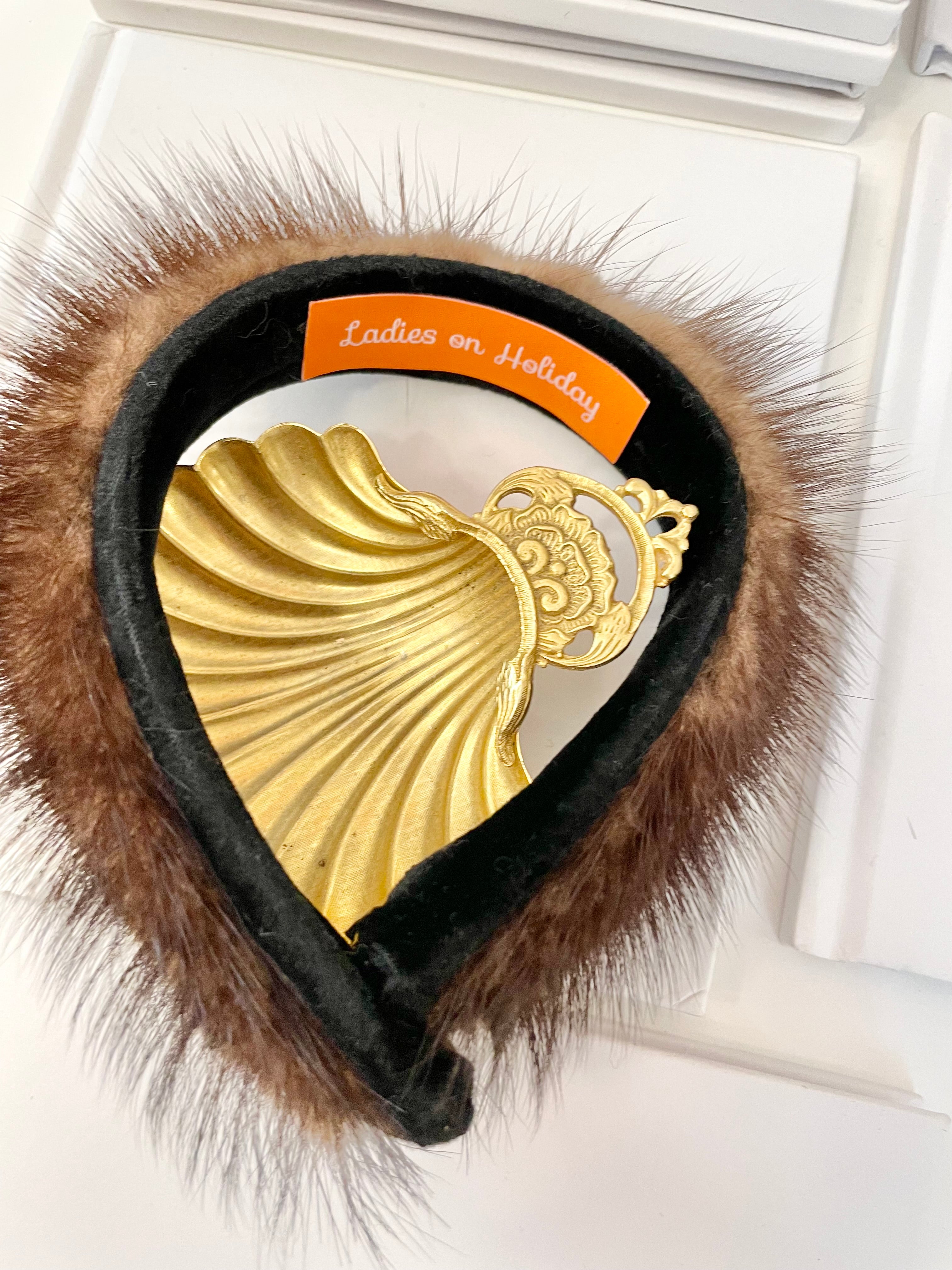 Vintage 1960's super chic, and preppy Mink headband.... so classy
