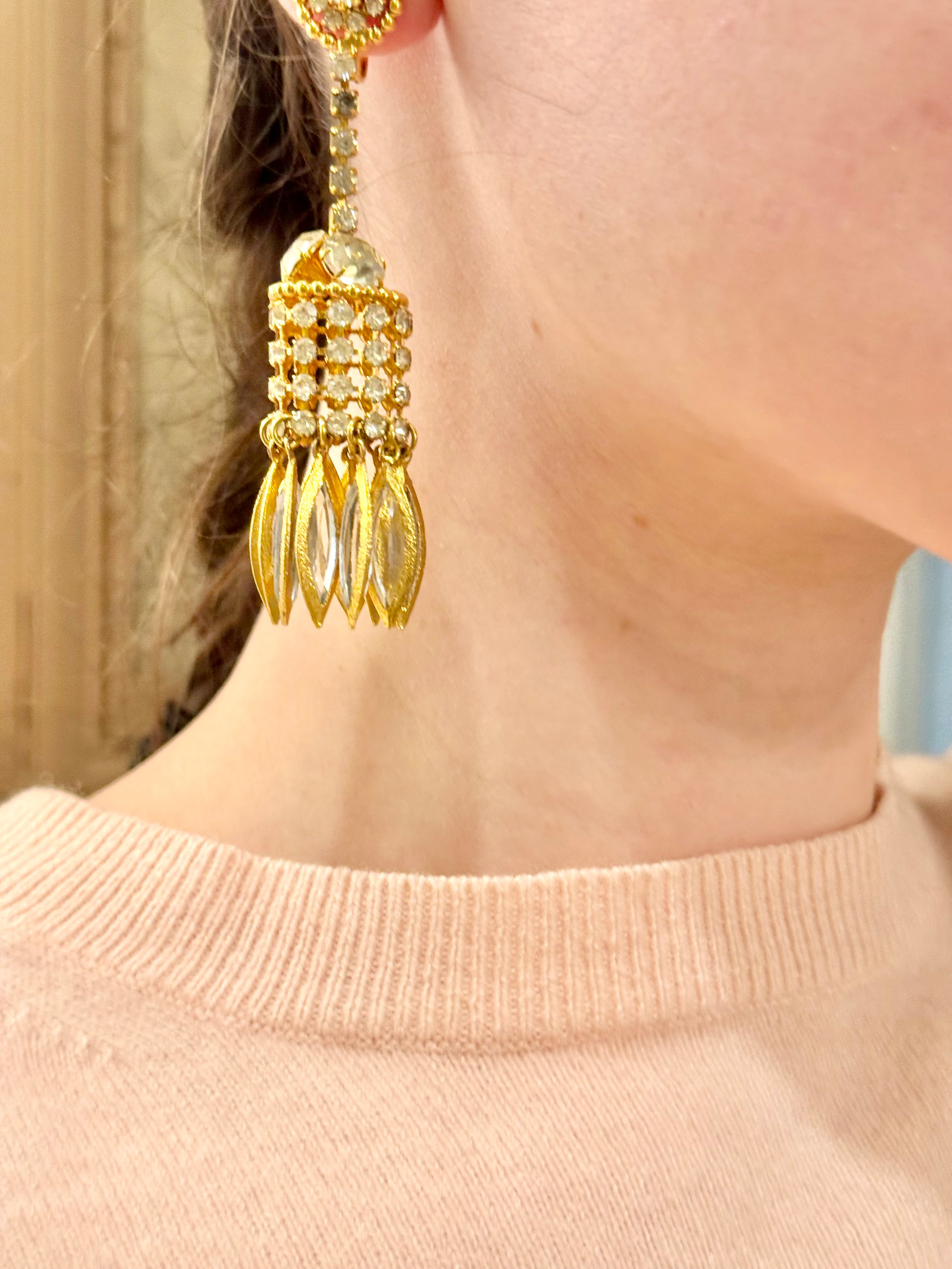 We love a fancy crystal drop earring...