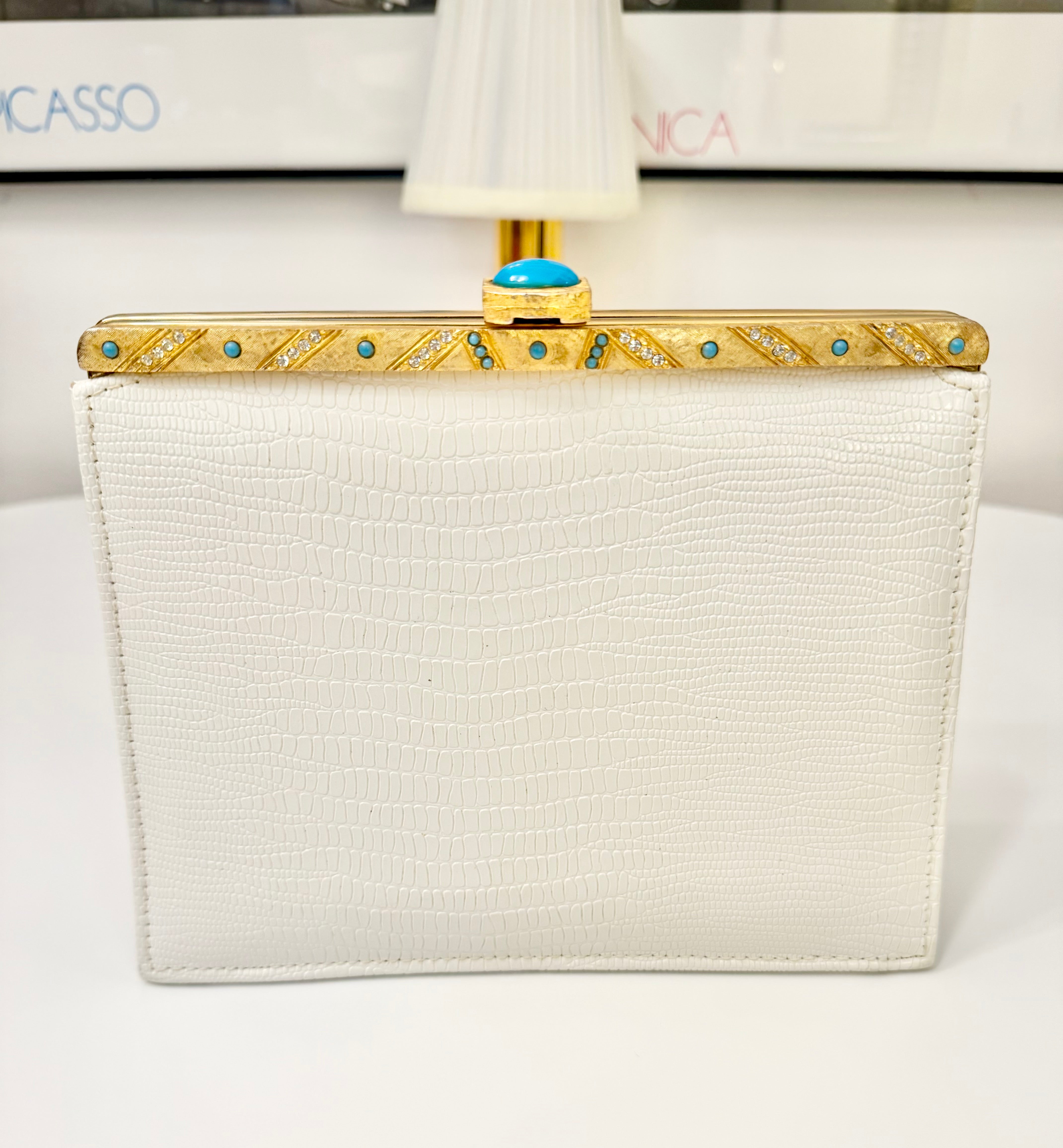 The most chic Meyers rare blanc clutch bag...
