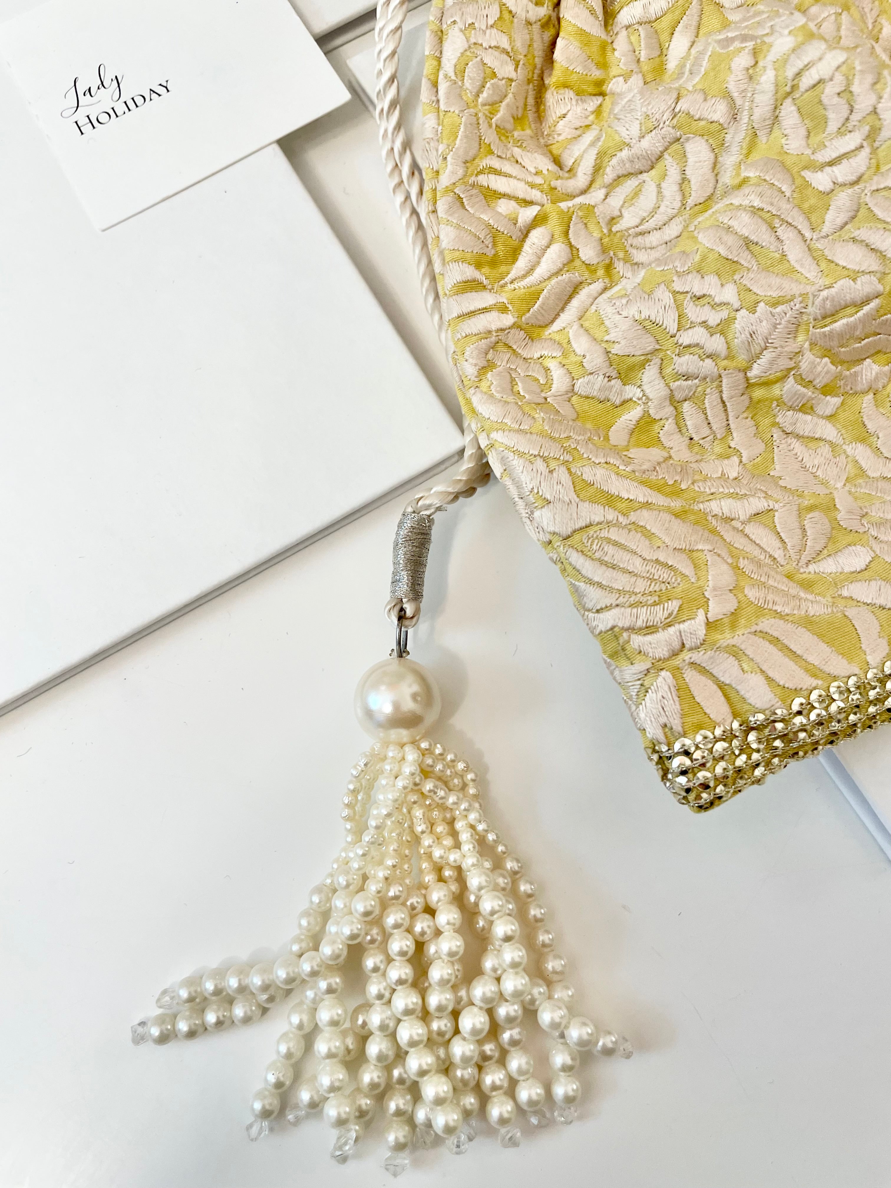 The Cheeky Mistress, and her love of the unusual.. this 1970's silk clutch bag is so elegant!