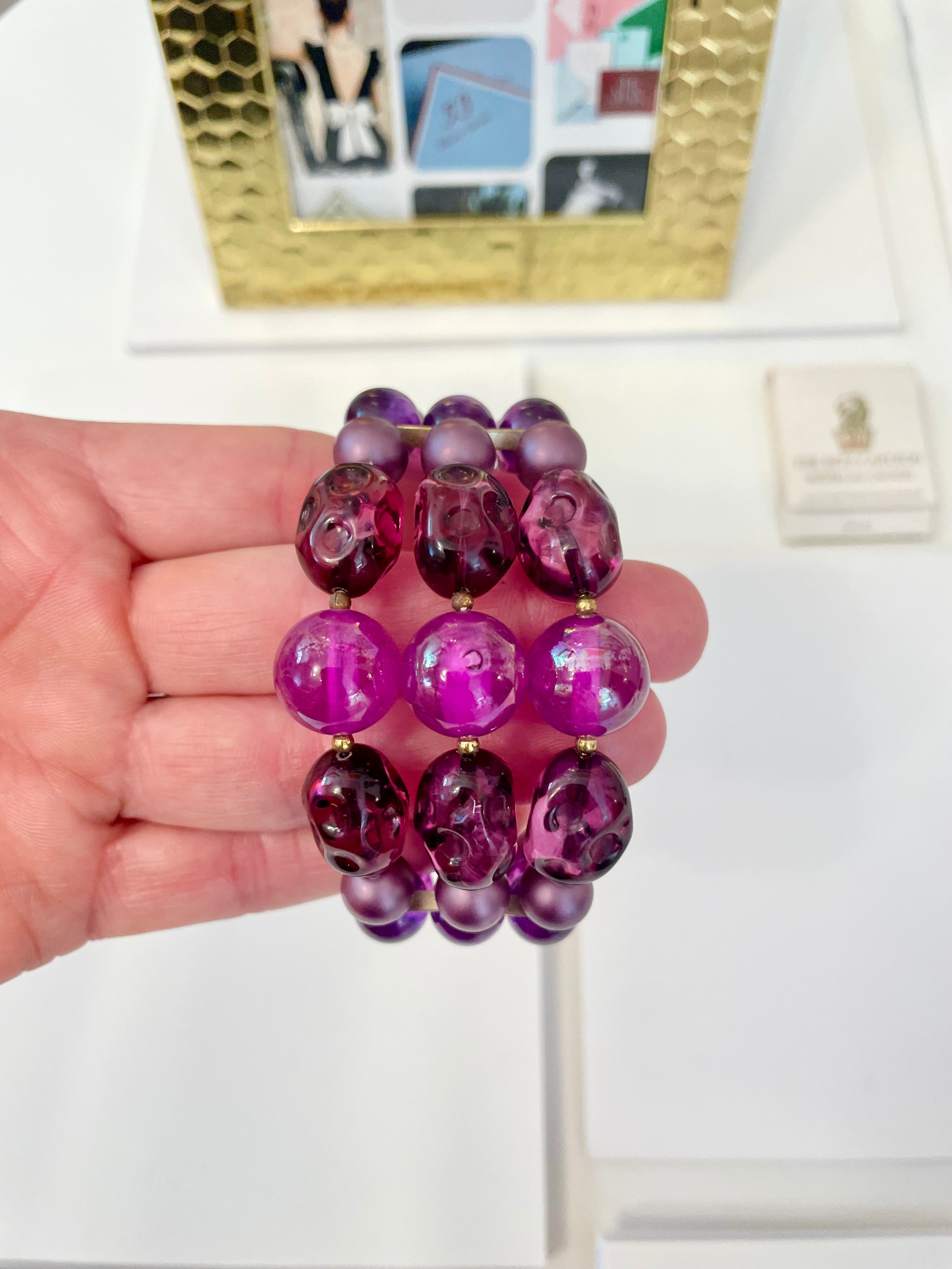 1960's rich color story, classy beaded bracelet ...... lovely!