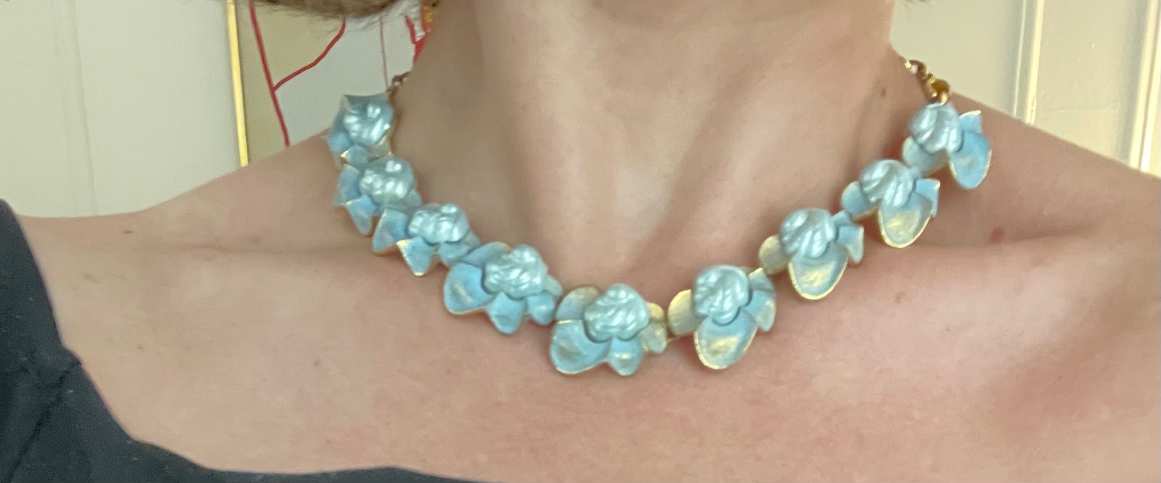 The Happy Hostess and her love of color! This soft colors speak to any ladies heart, and with the elegant shell detail... any lady would swoon!!