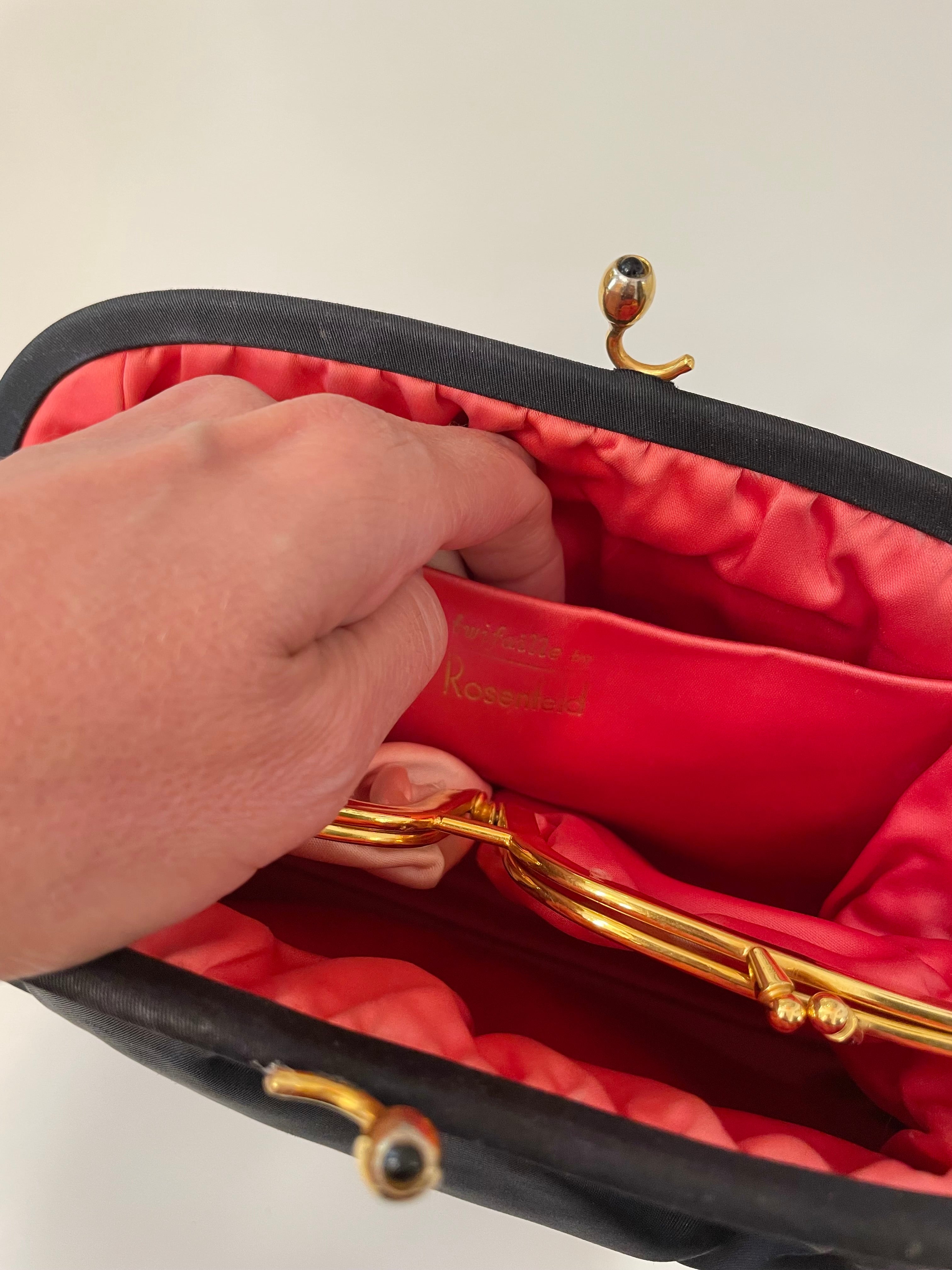 The Socialite and her love of the classic noir satin evening bag... this one is absolutely elegant!