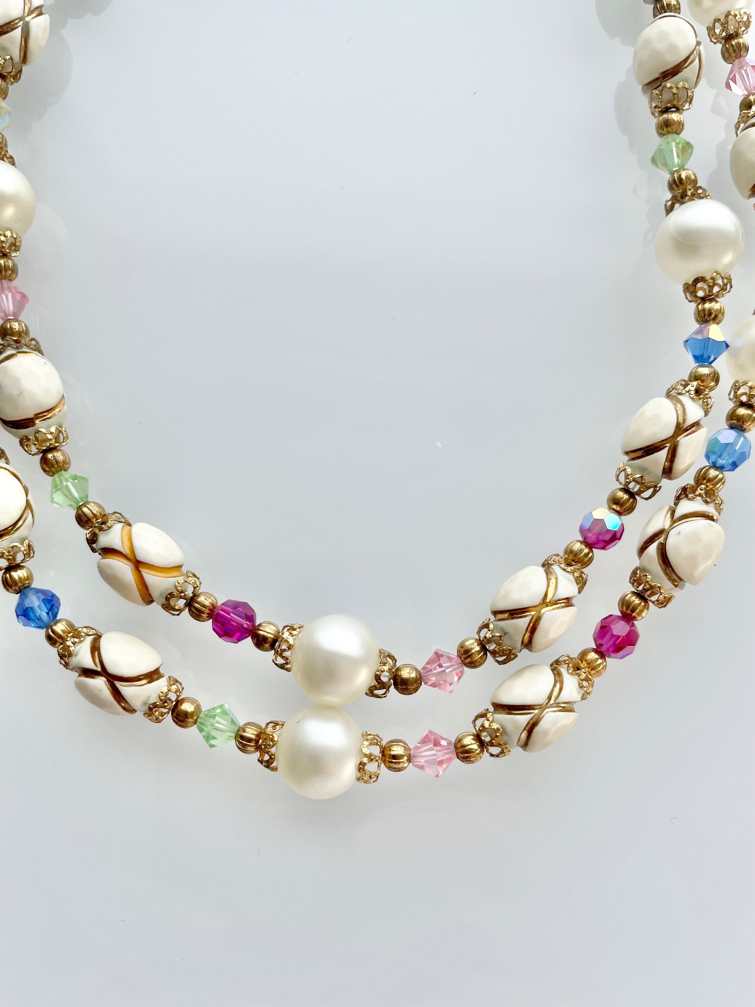 Isn't she charming... this lady loves a classic pearl necklace with a twist! Truly lovely....