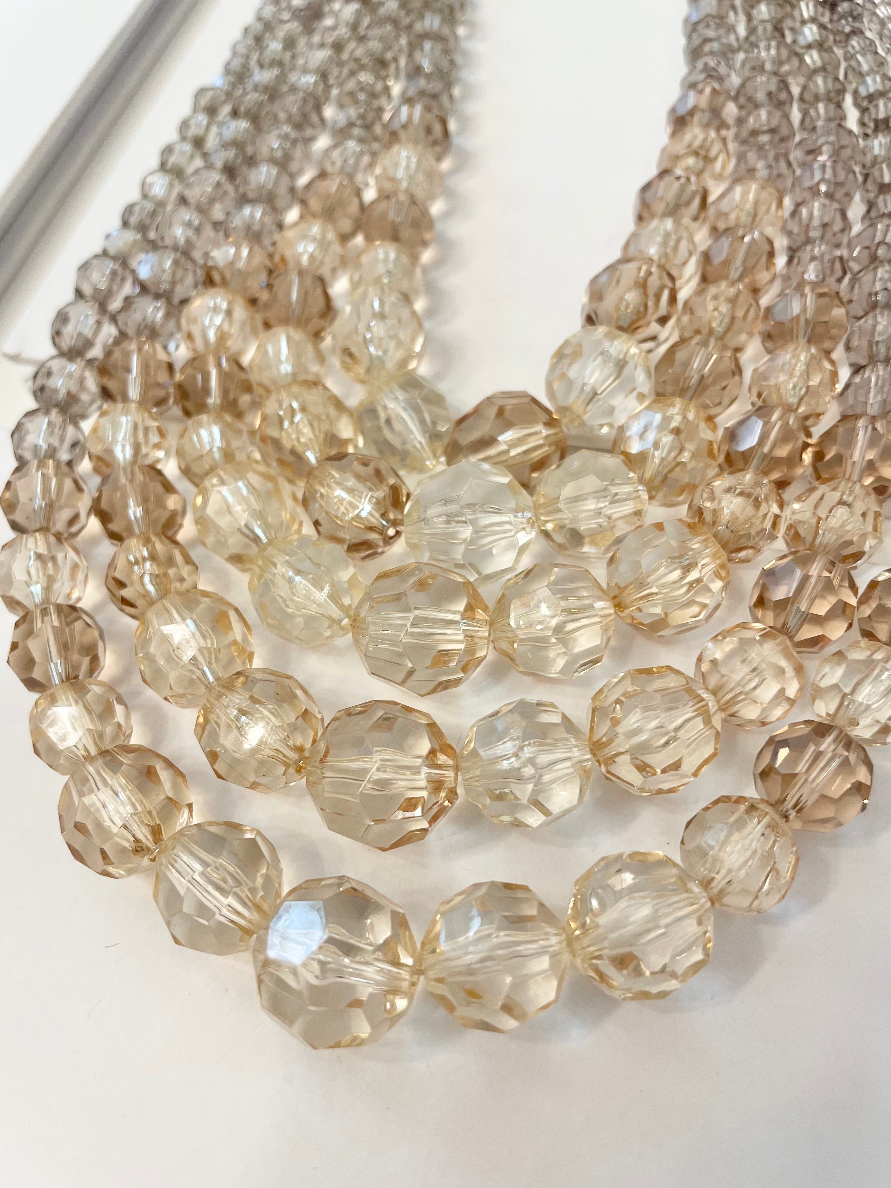 The most lovely champagne colored faceted beaded necklace..... so divine!