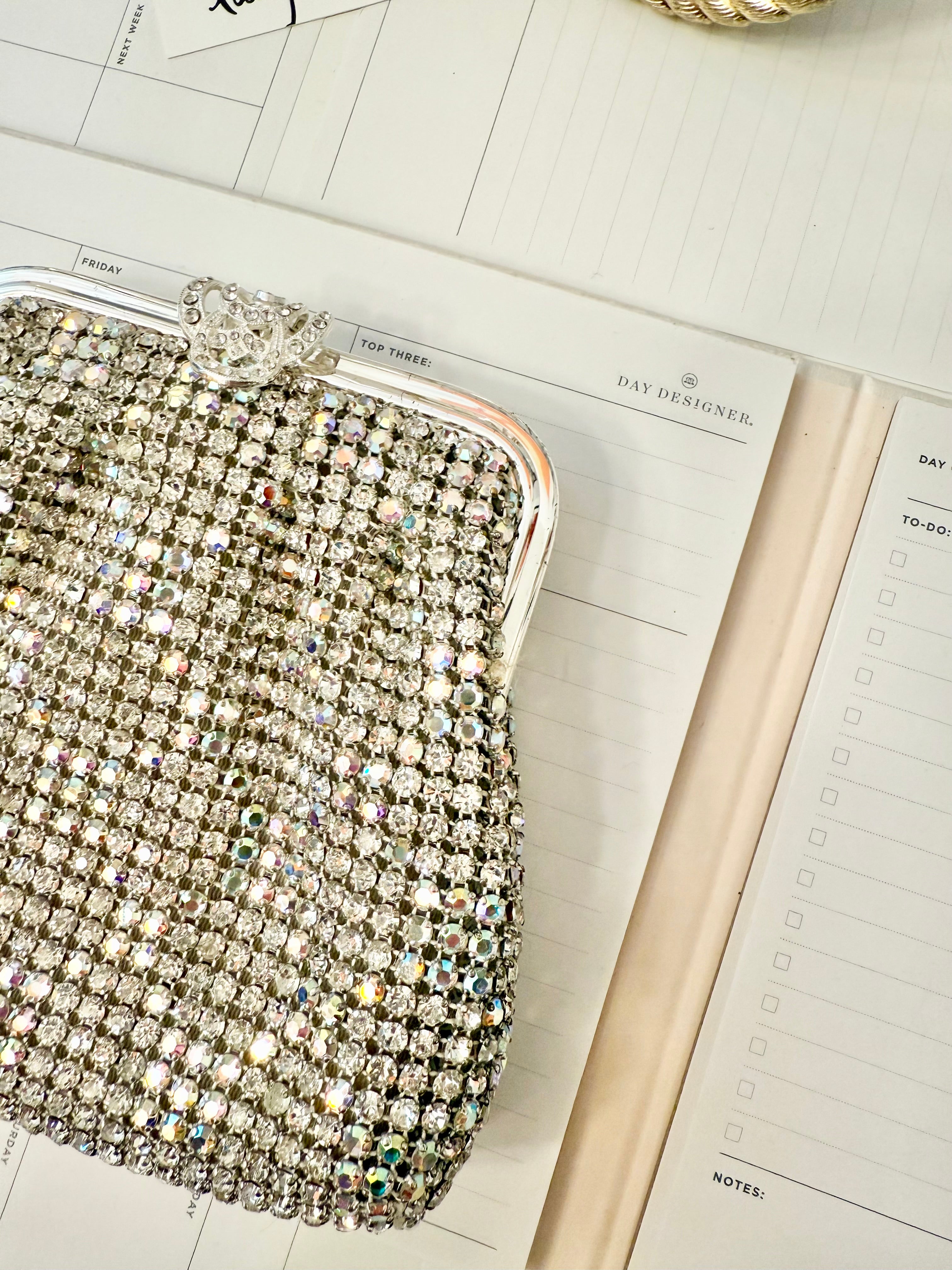 The most divine dressy evening bag that shimmers like diamonds...