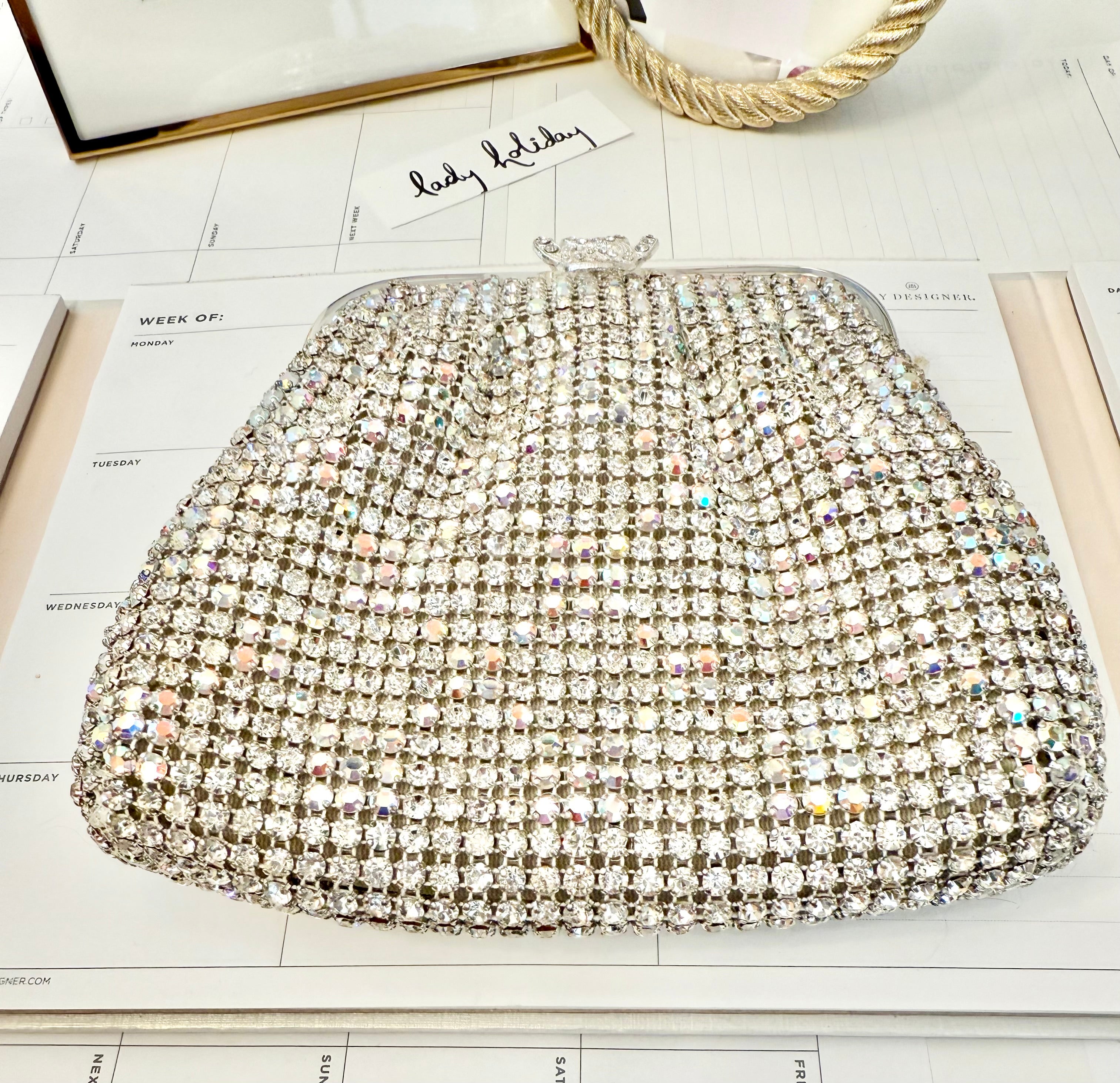 The most divine dressy evening bag that shimmers like diamonds...