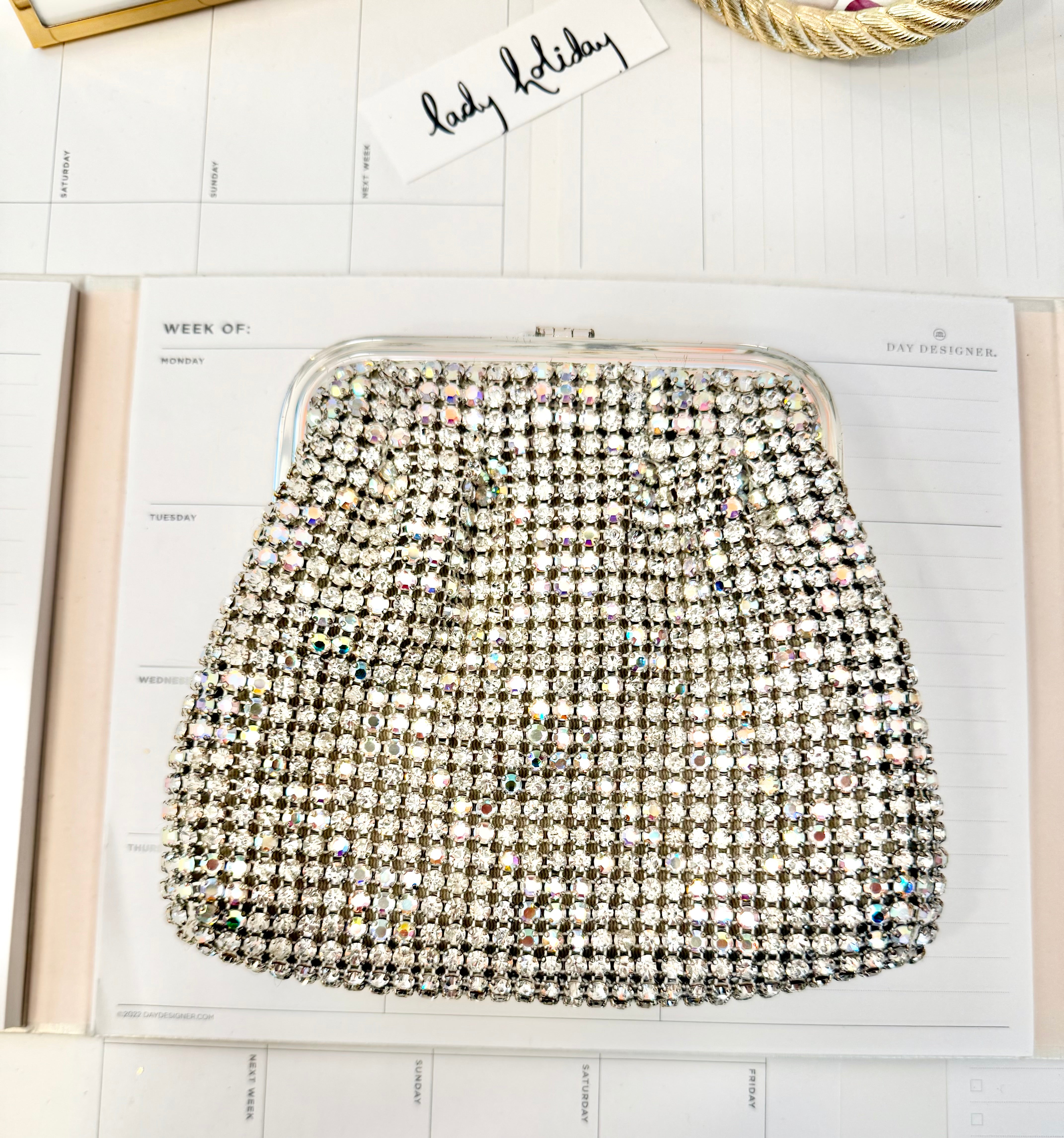 The most divine dressy evening bag that shimmers like diamonds...