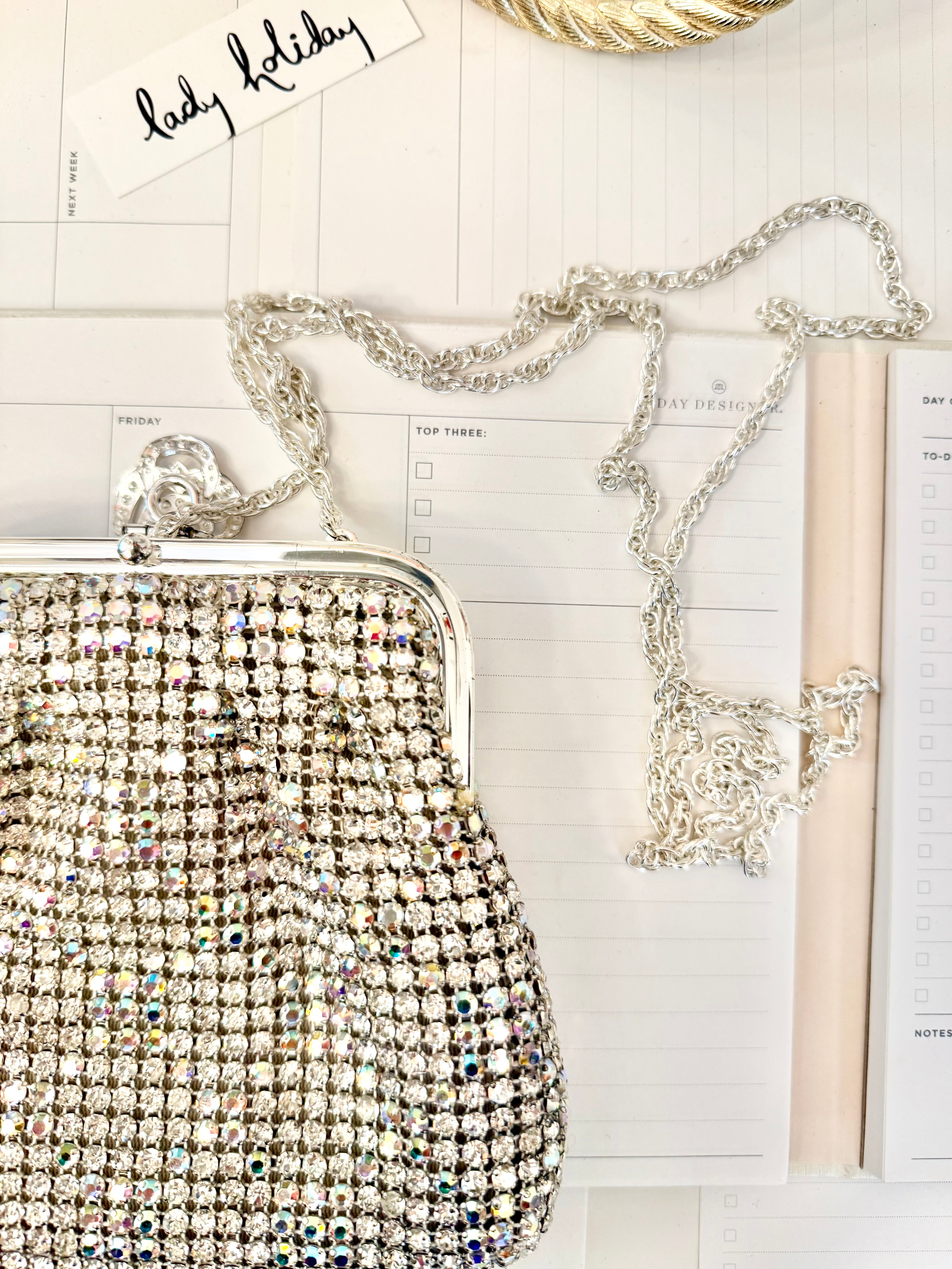 The most divine dressy evening bag that shimmers like diamonds...