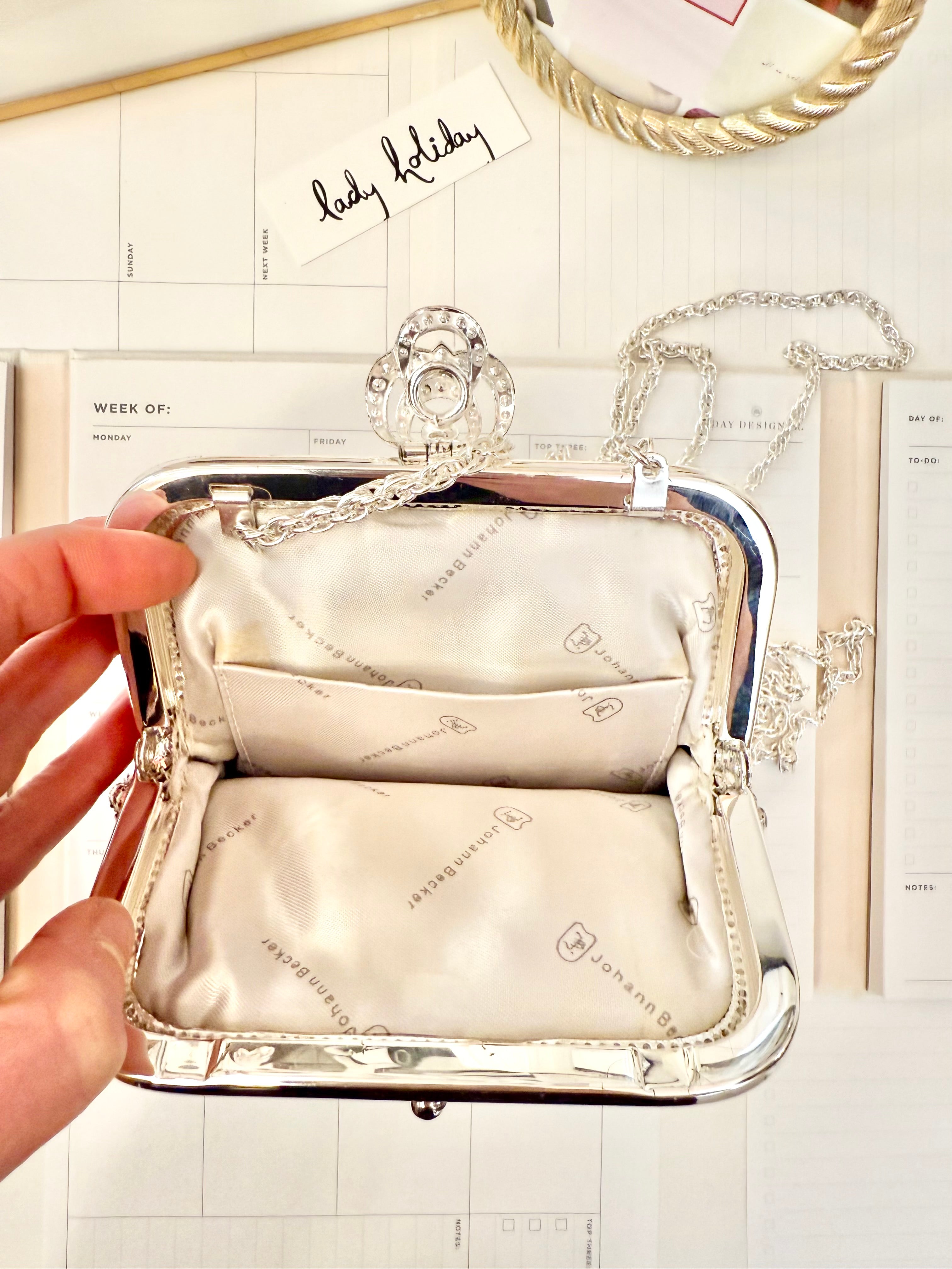 The most divine dressy evening bag that shimmers like diamonds...