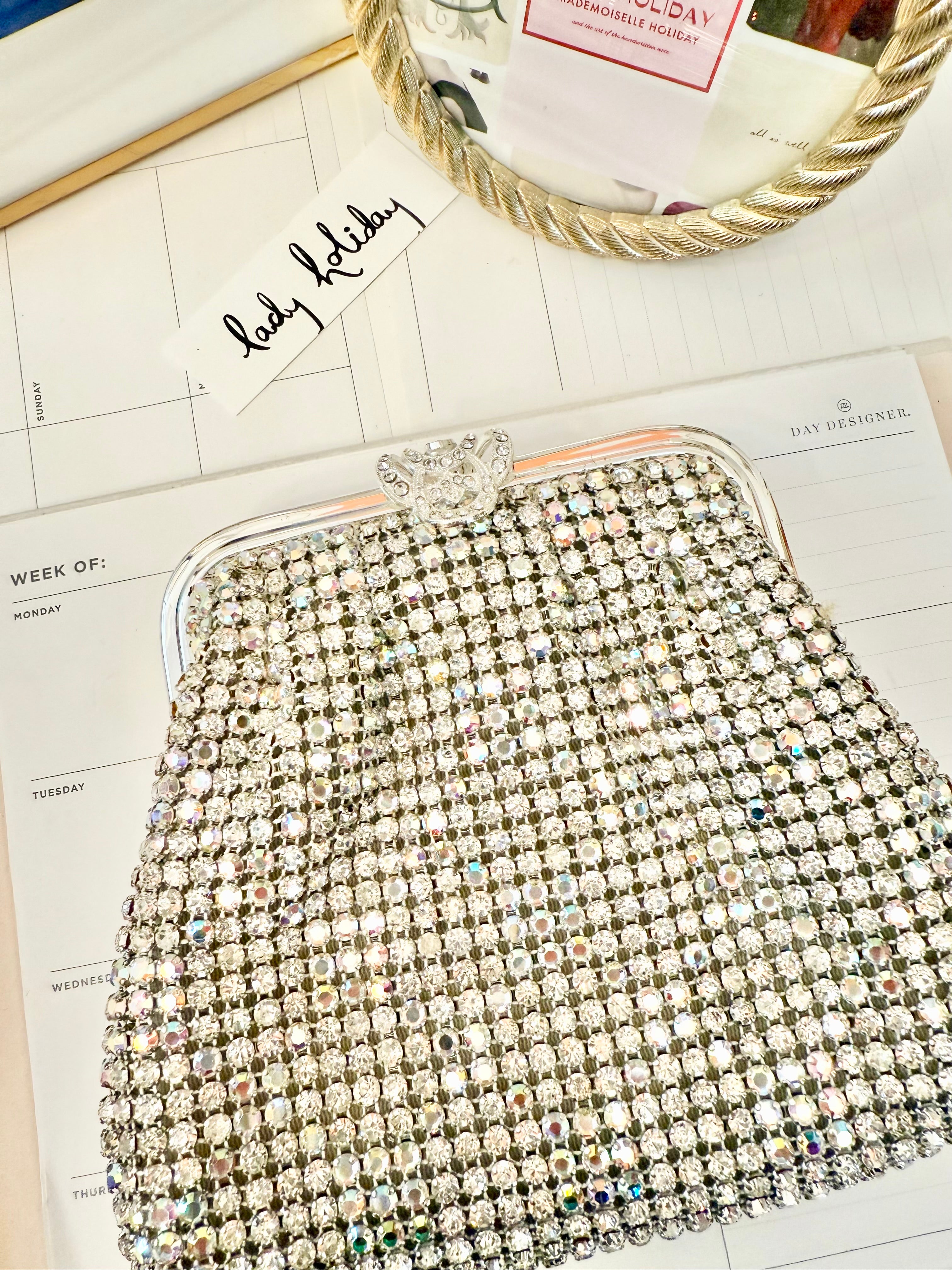 The most divine dressy evening bag that shimmers like diamonds...