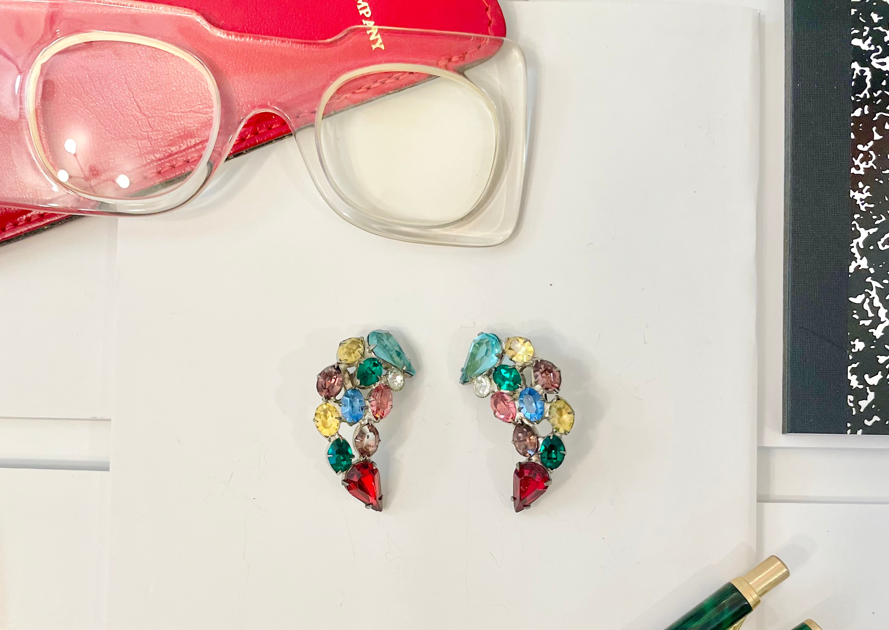 The most colorful glass ear climbers... so elegant