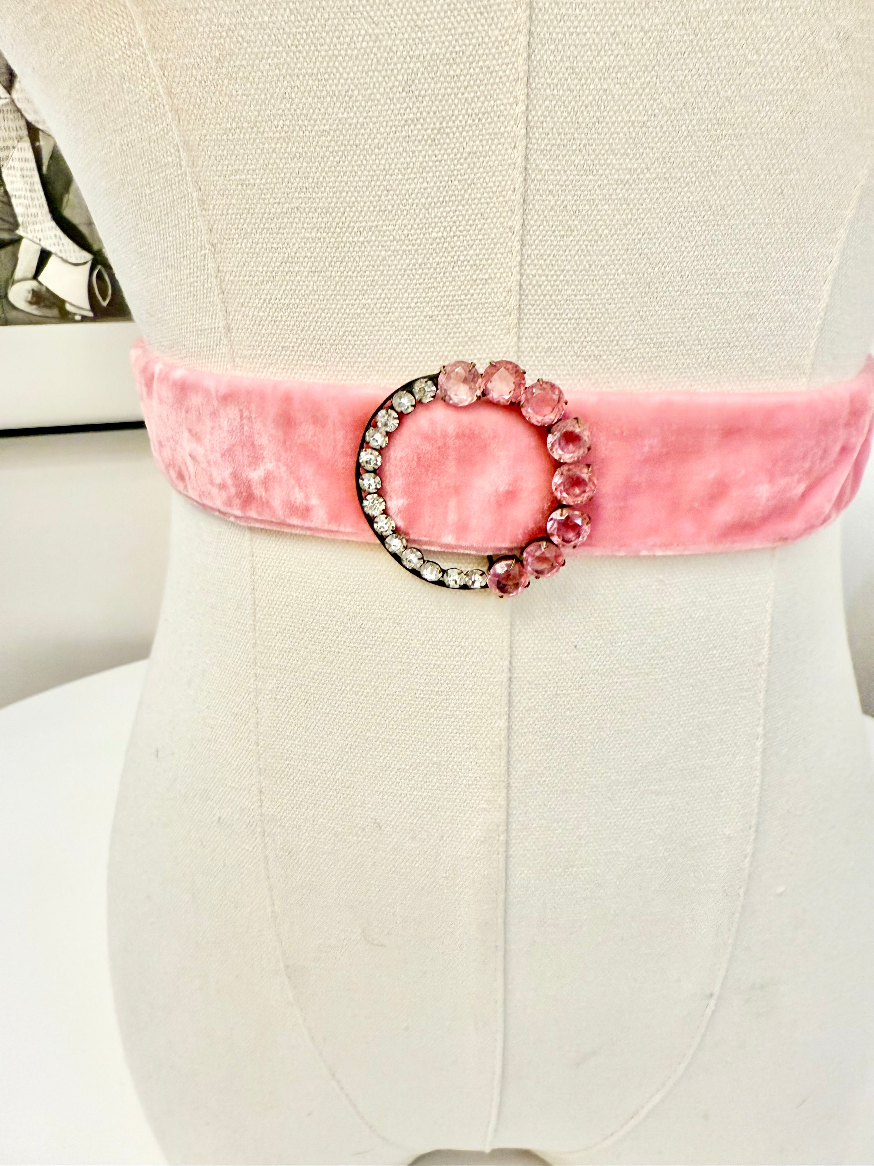 The most darling 1930's dress belt...soft pink that will make any lady blush.