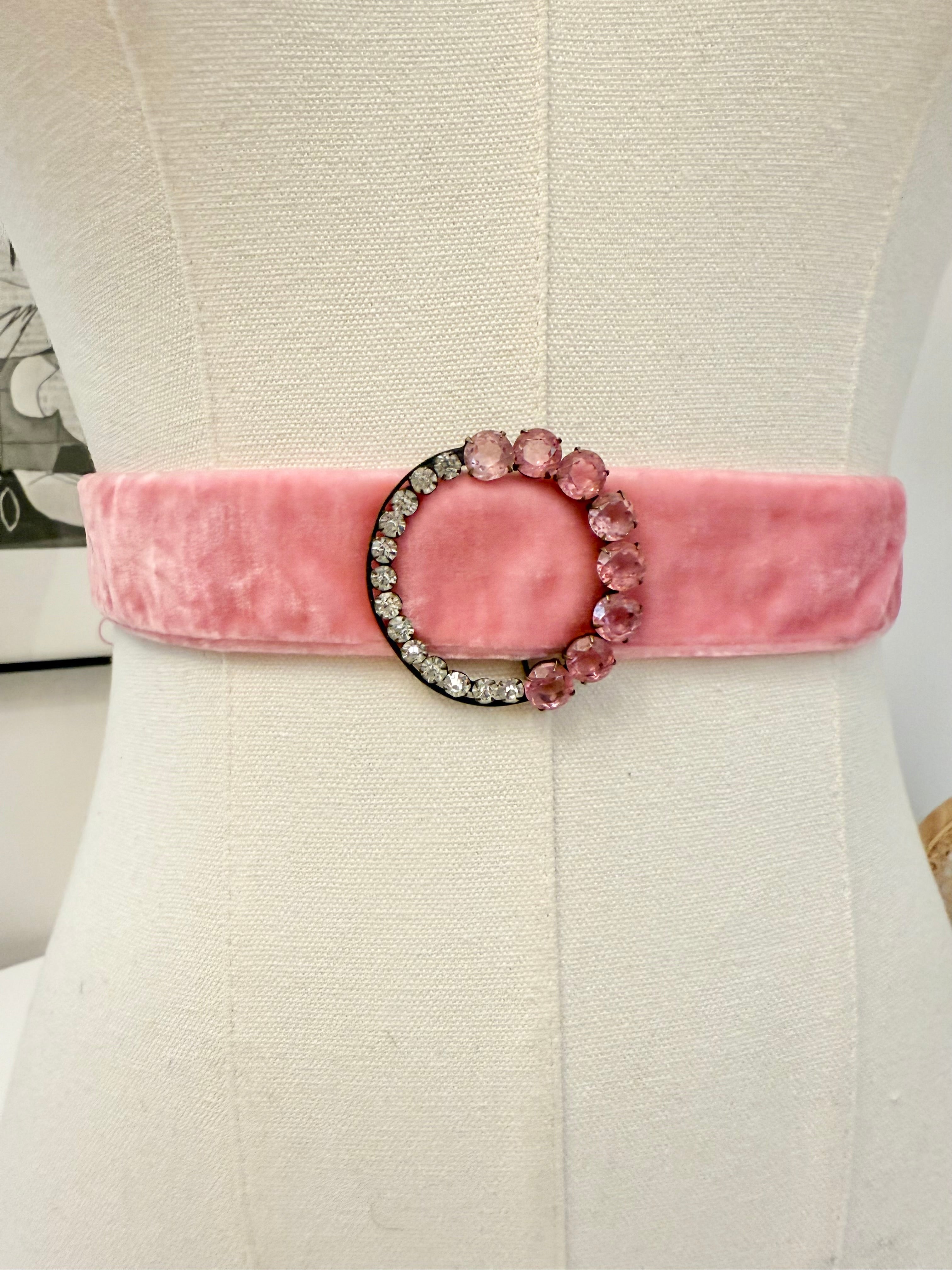 The most darling 1930's dress belt...soft pink that will make any lady blush.