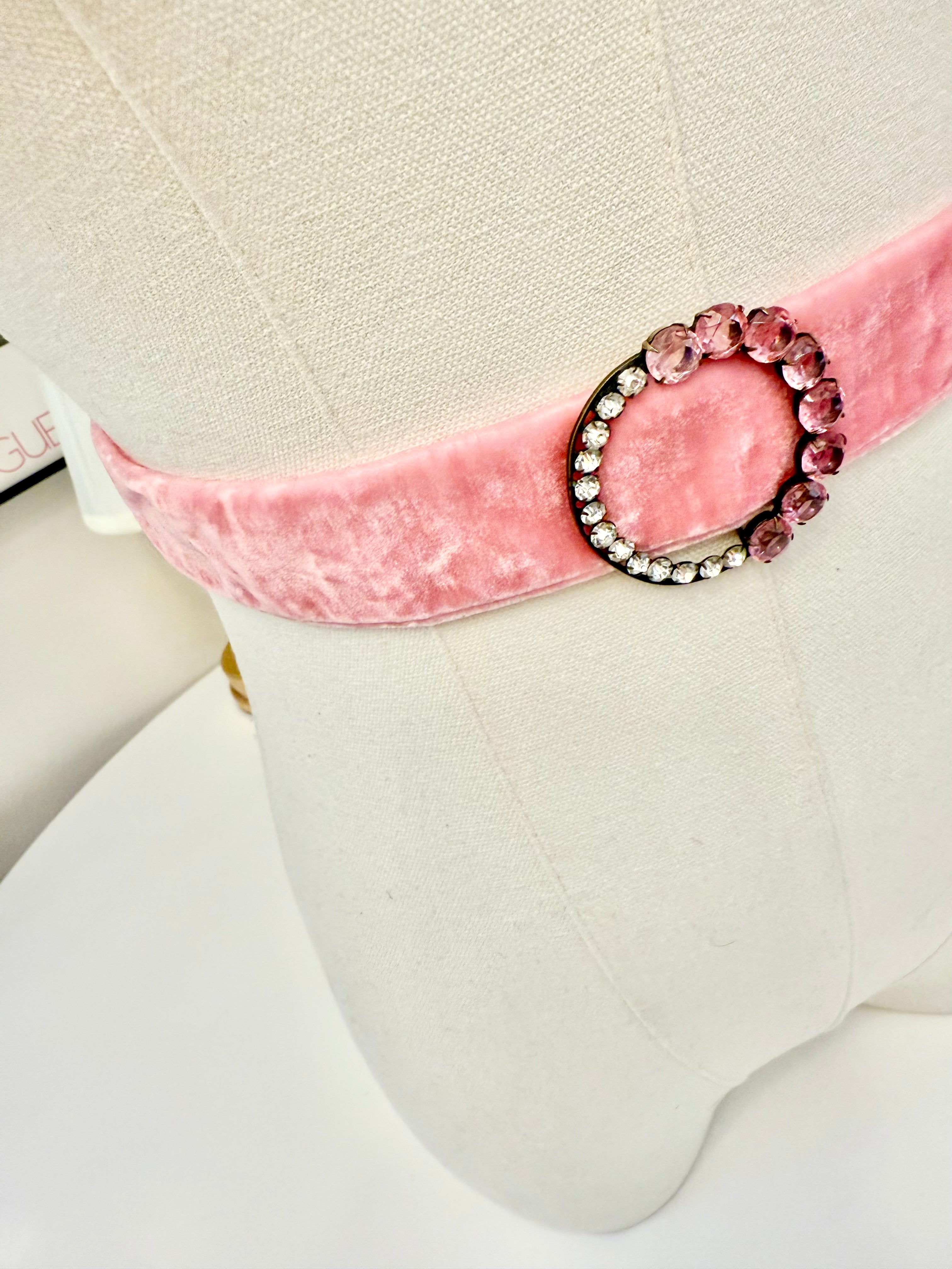 The most darling 1930's dress belt...soft pink that will make any lady blush.