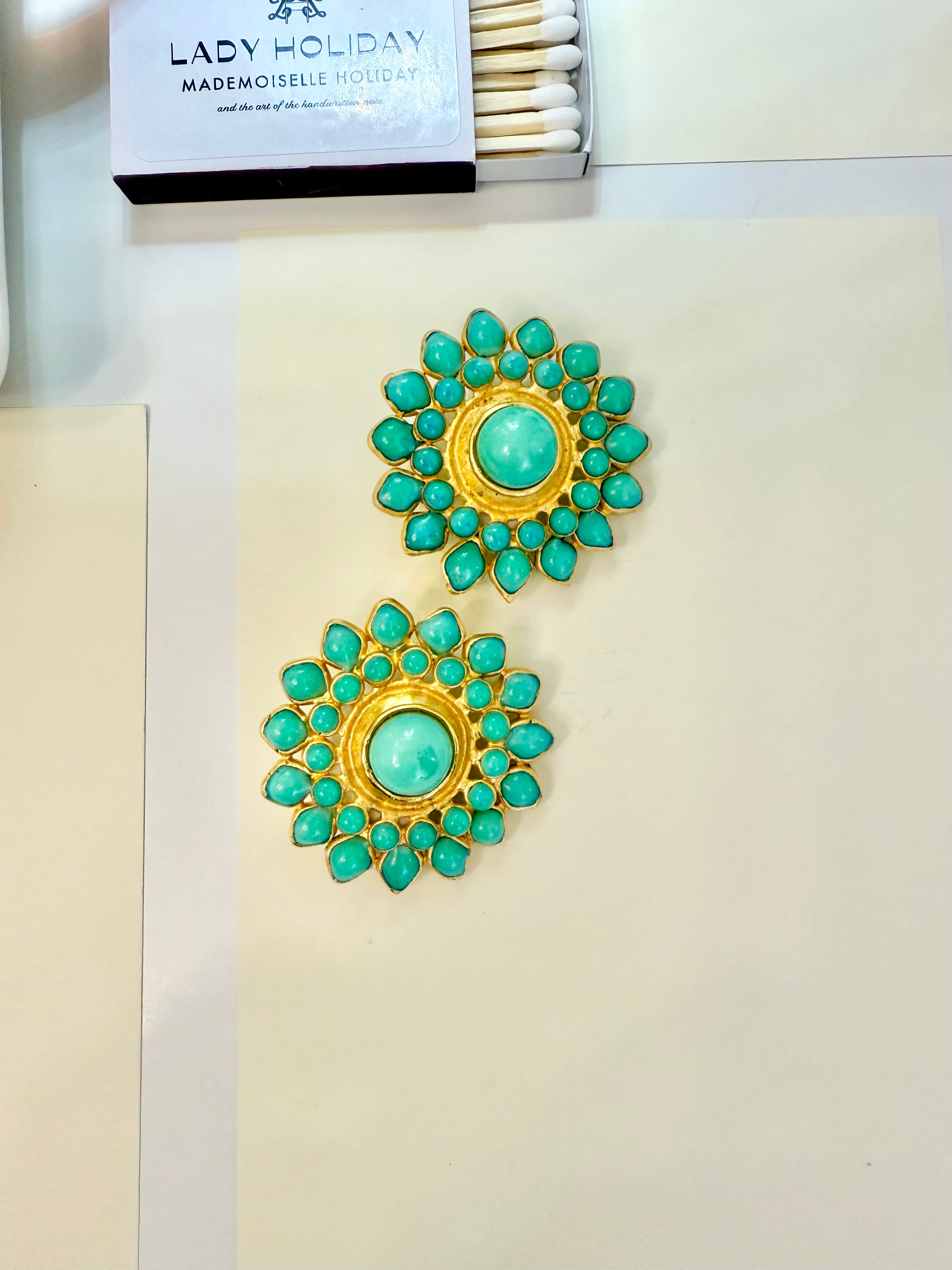 These are classy rare Italian gripoix stunning earrings....