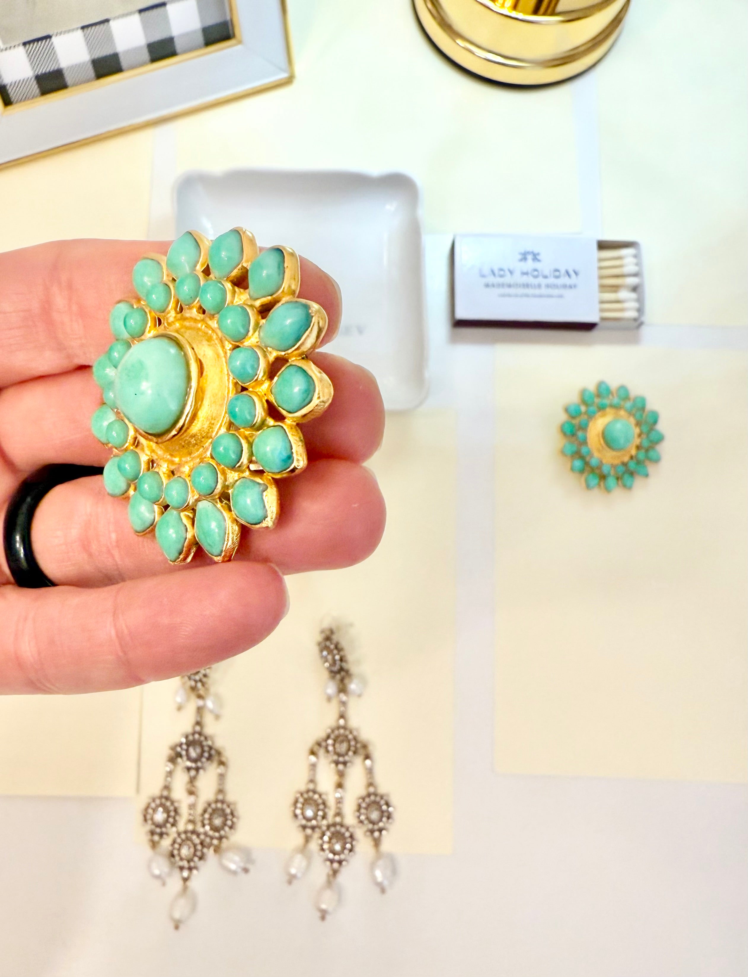 These are classy rare Italian gripoix stunning earrings....