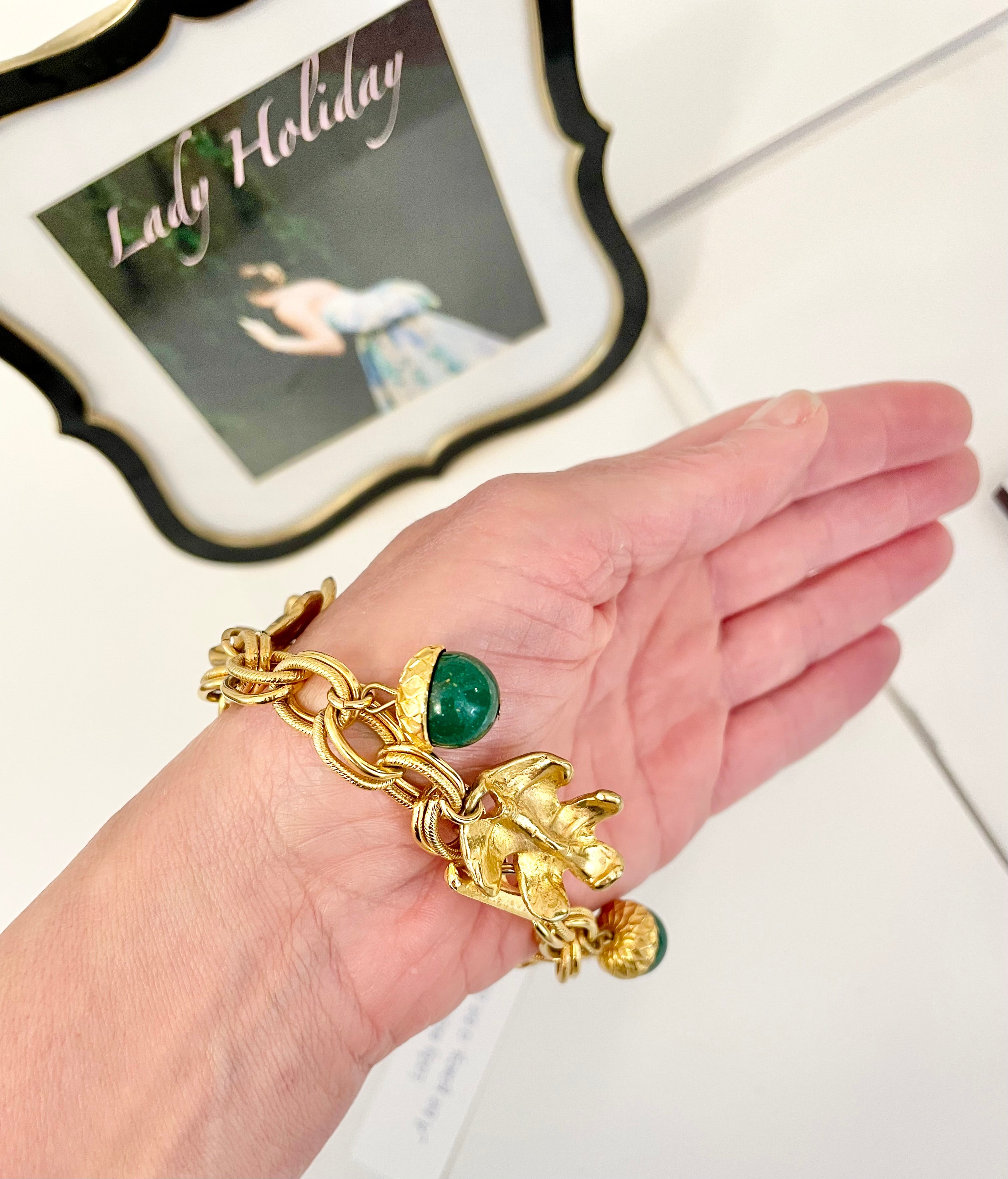 Vintage elegant gold Fall inspired charm bracelet ..... so charming.