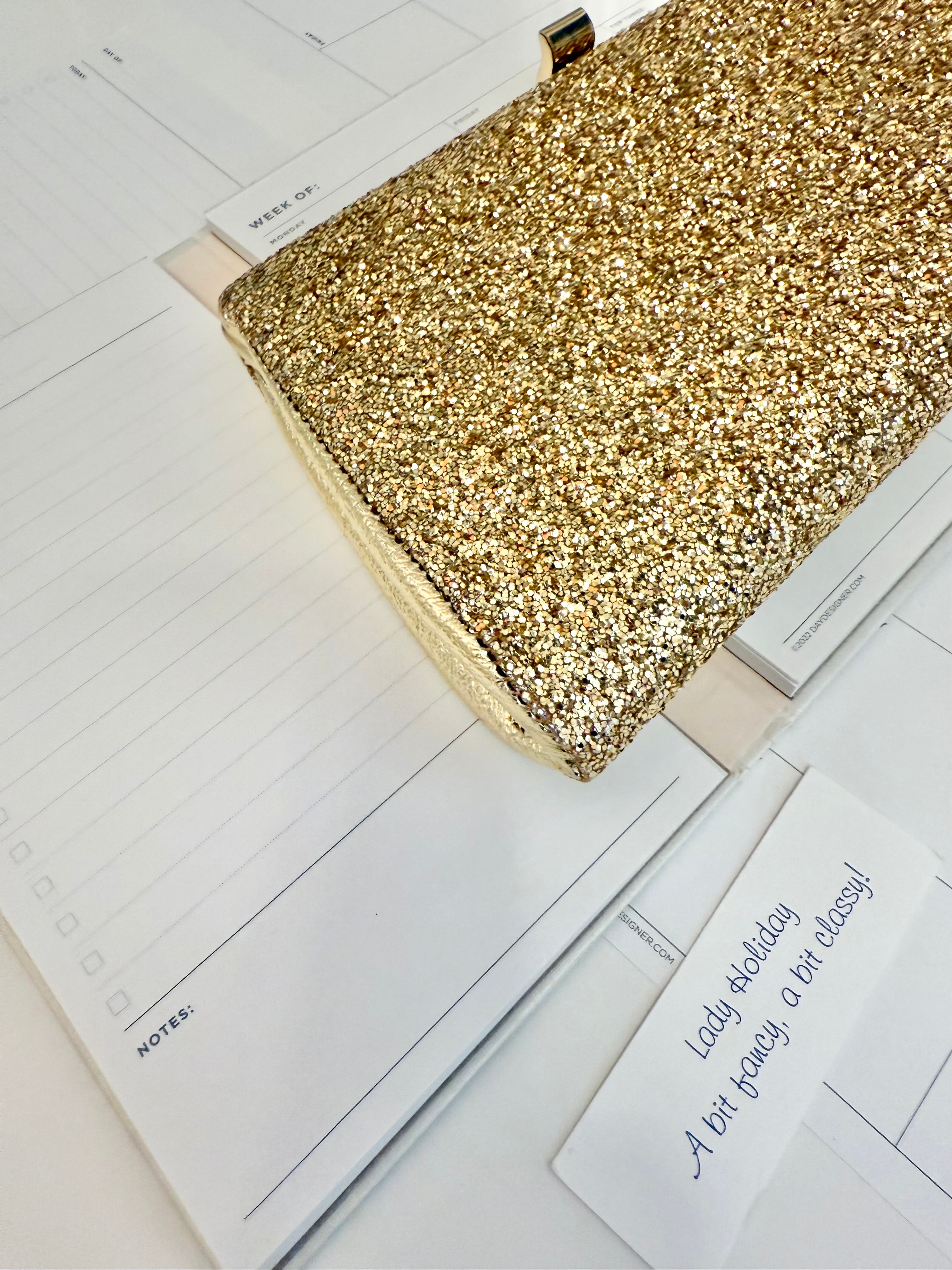 1960's party gal gold glitter clutch bag.... so sassy