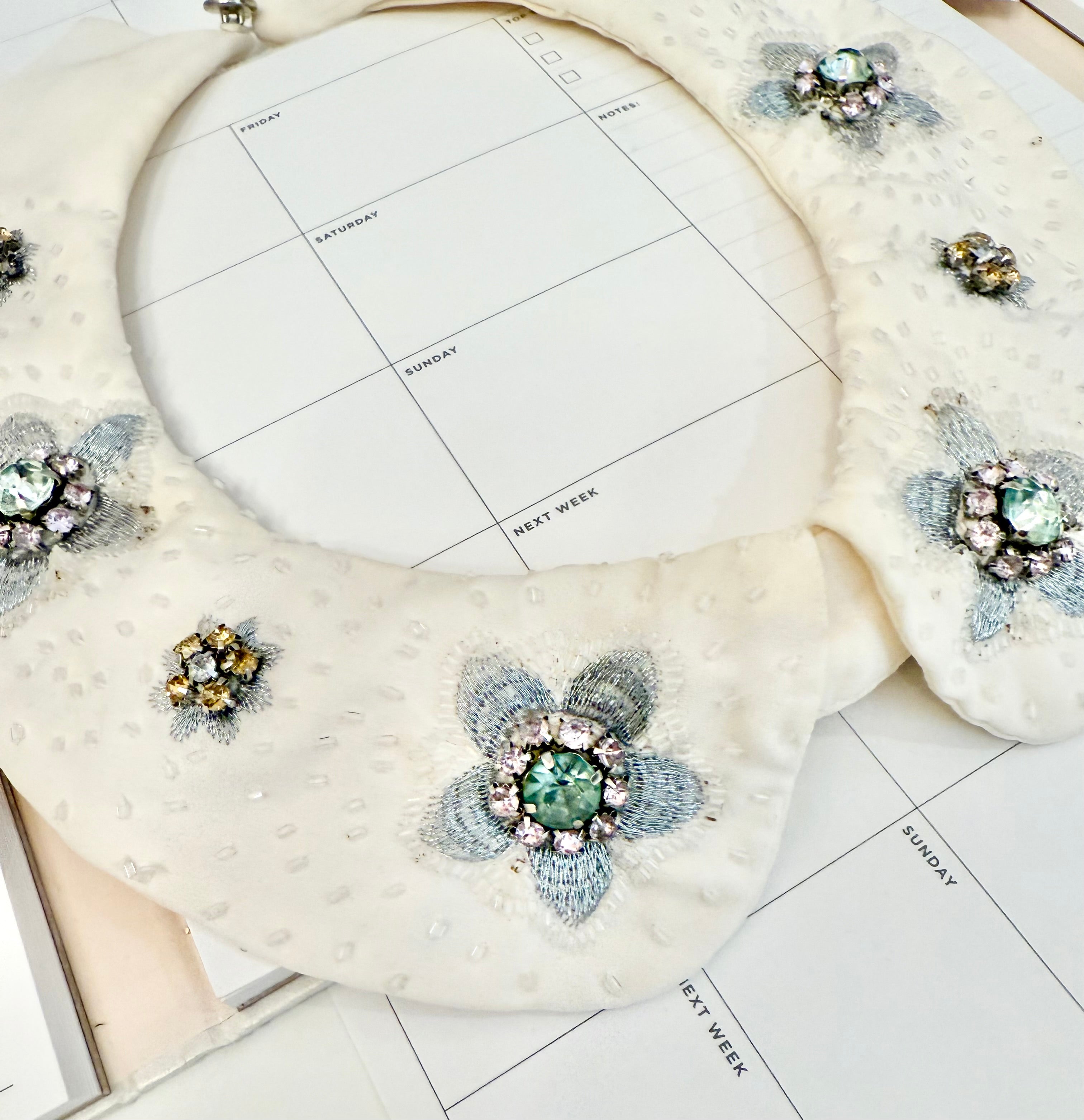 1960's darling gem encrusted peter pan collar ..... so charming!