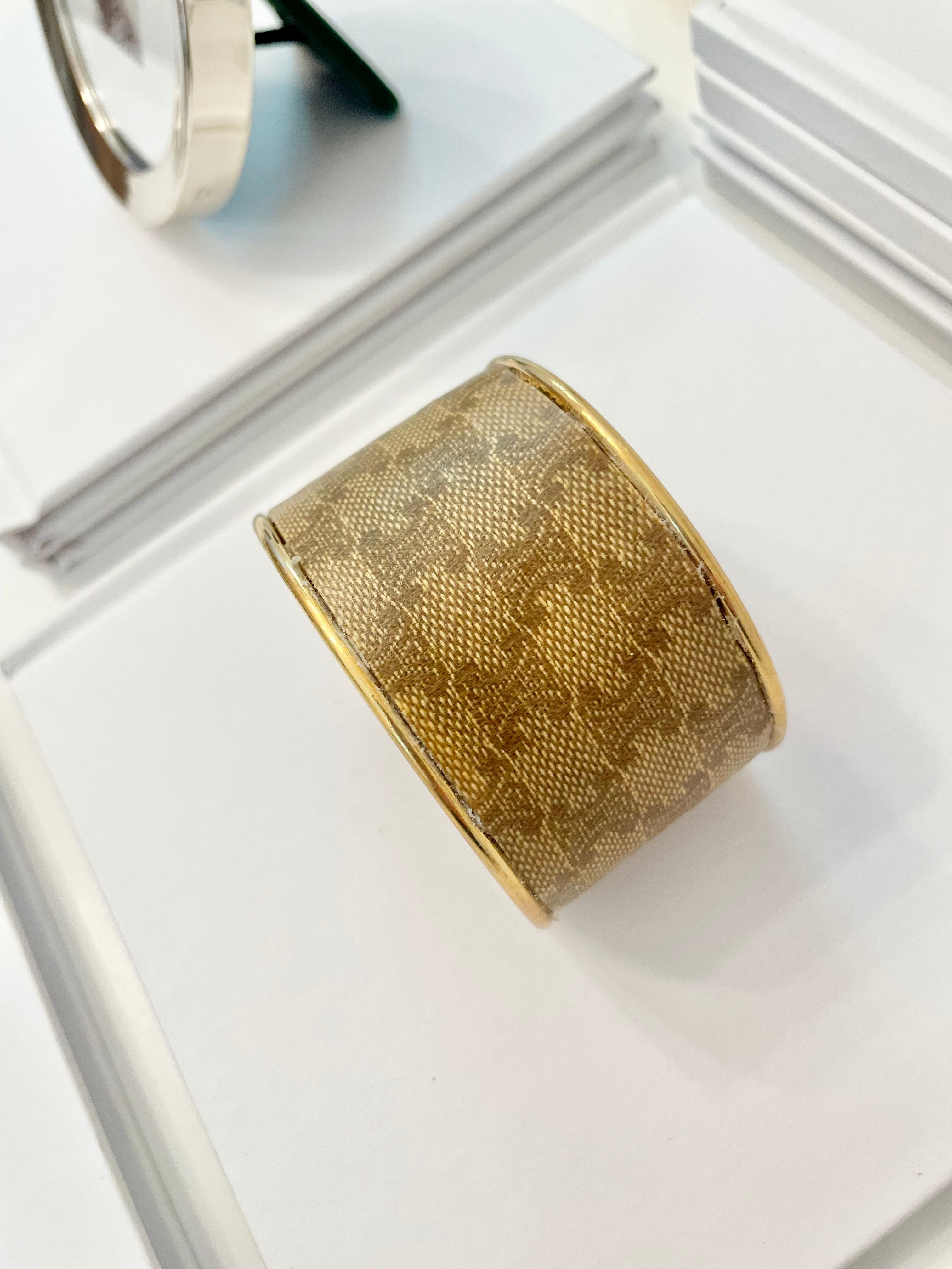 So classic...one of a kind Celine fabric cuff bracelet. So classy!