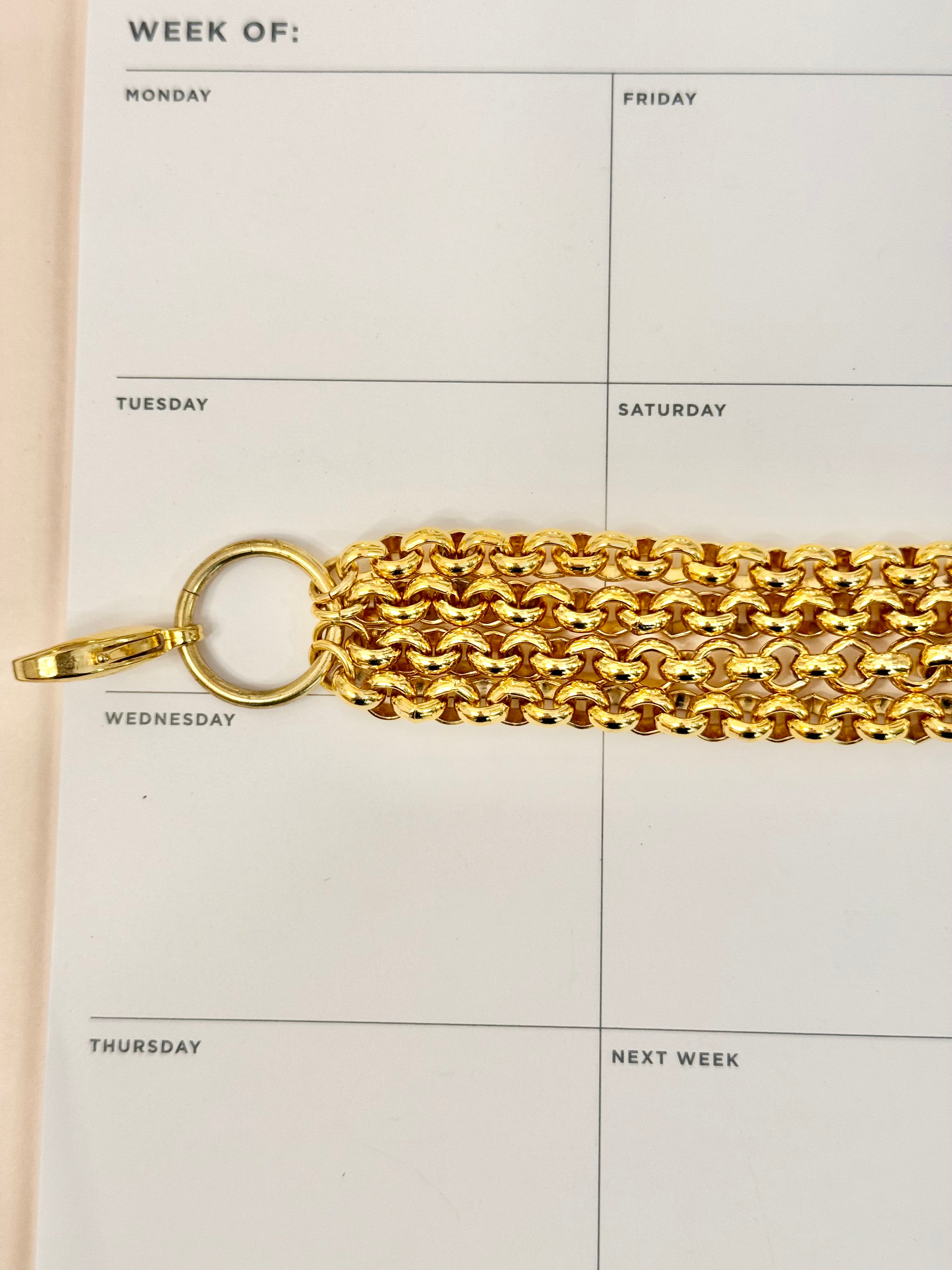 The most classy gold plated multi chain bracelet.....