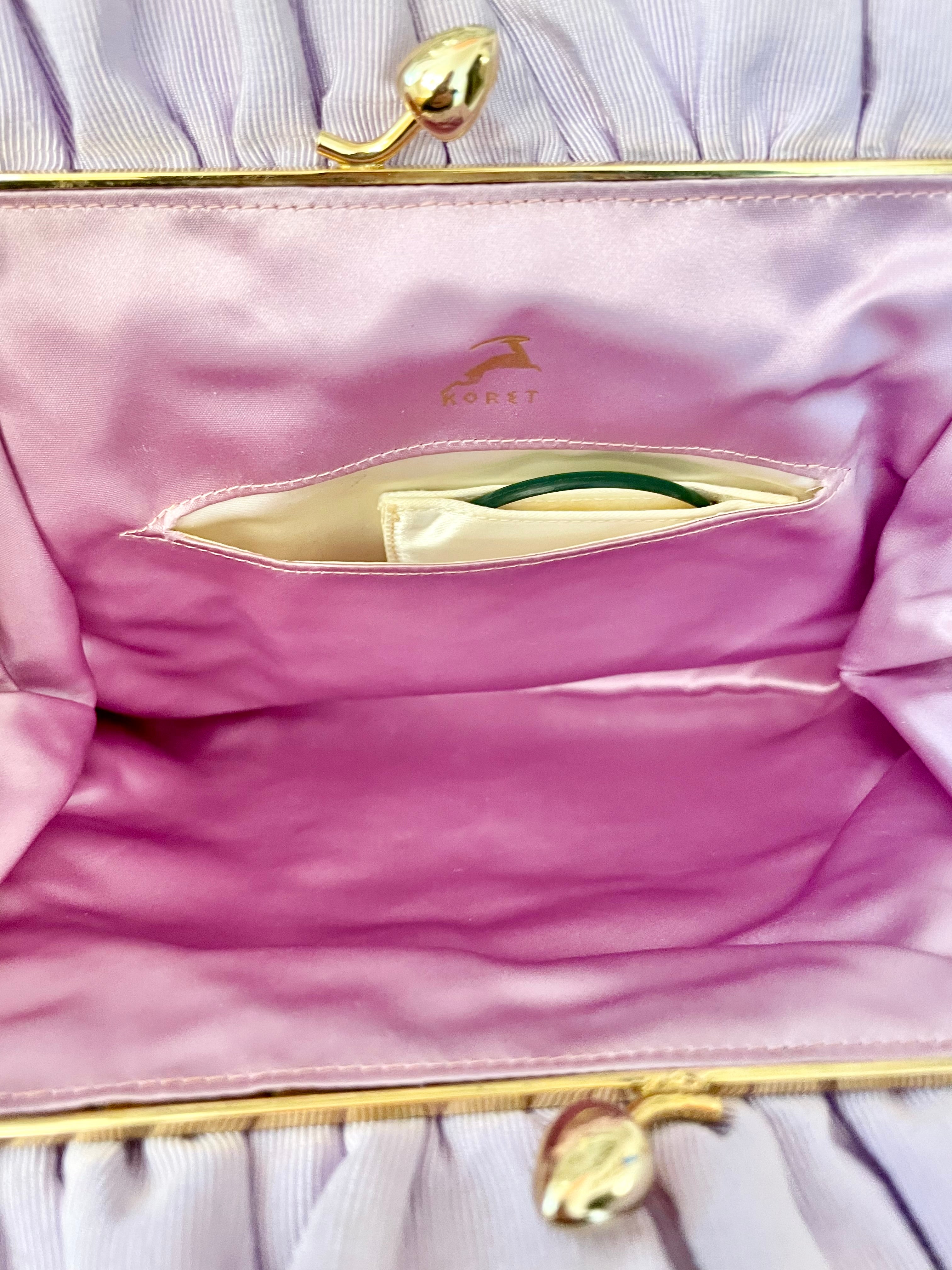 1960's rare soft purple Koret clutch bag.... so elegant