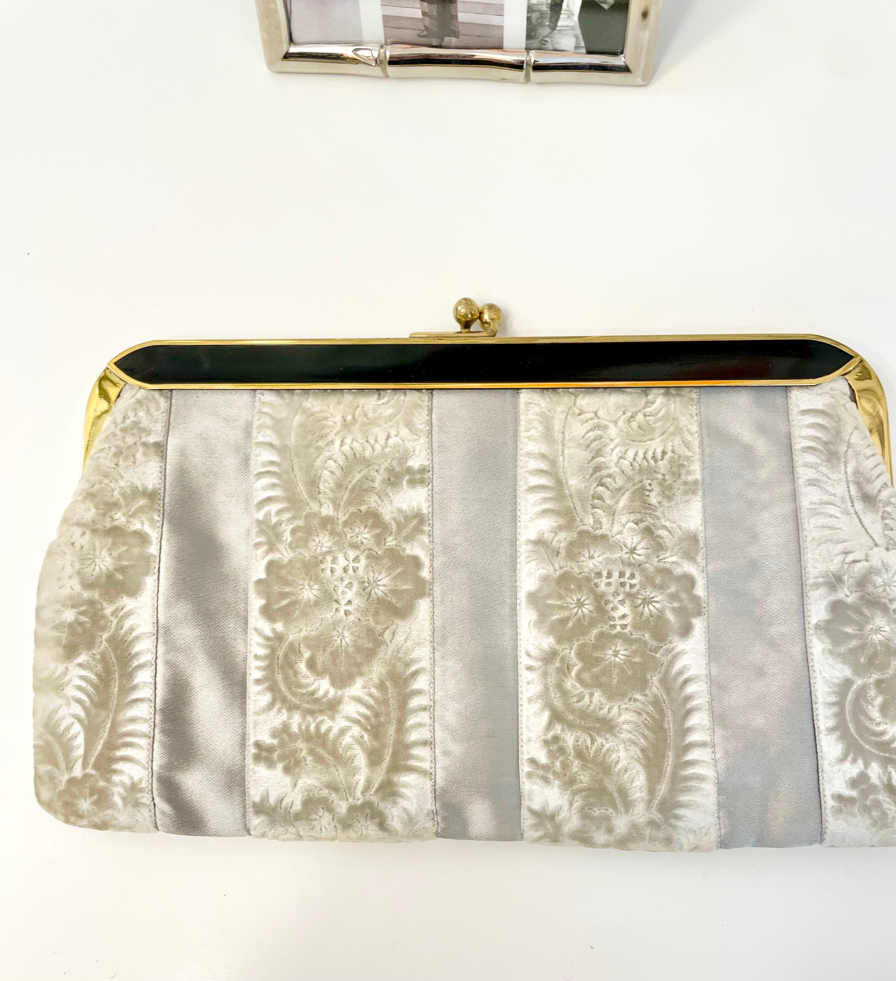 1960's super elegant french velvet evening bag.. what a feminine color story!