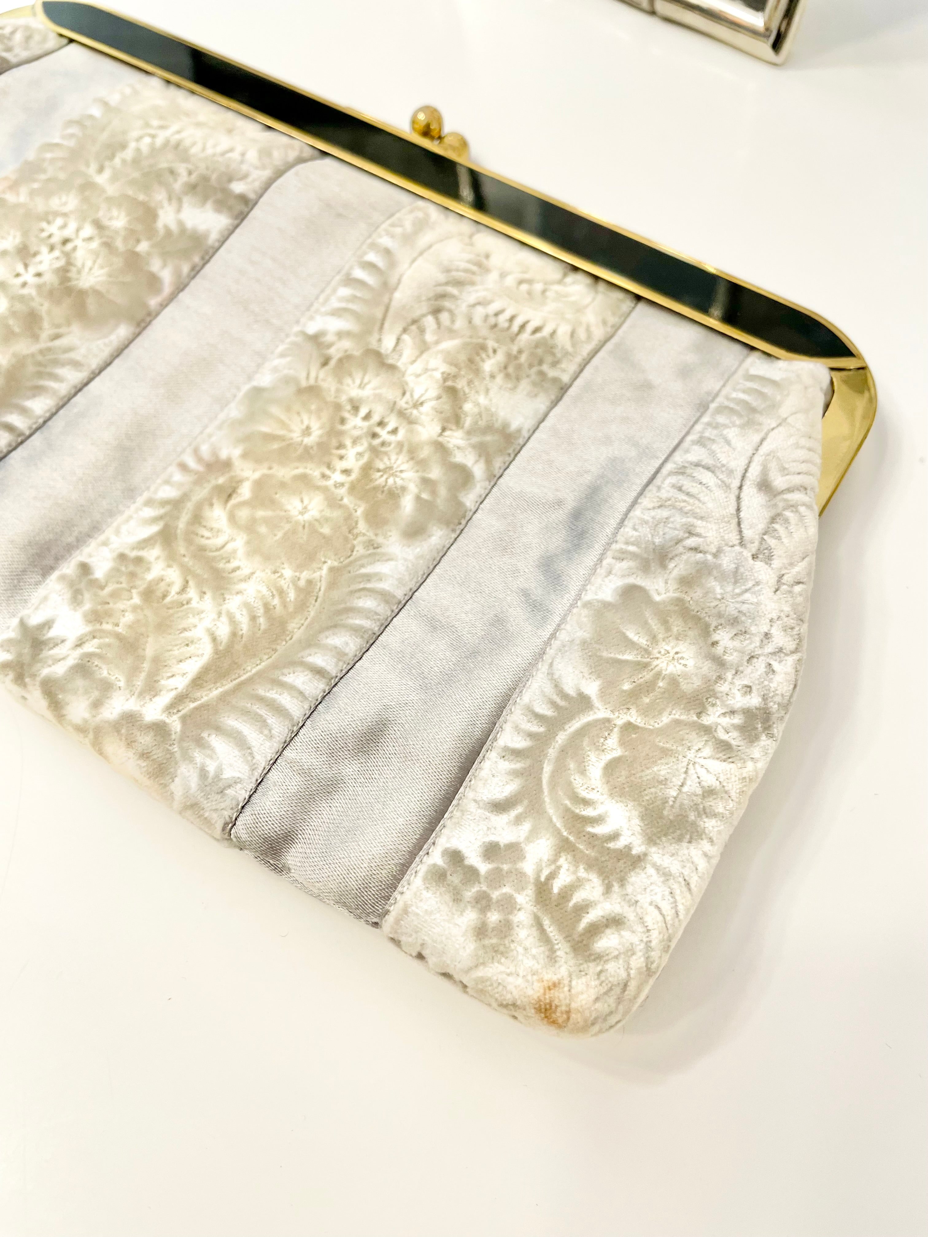 1960's super elegant french velvet evening bag.. what a feminine color story!