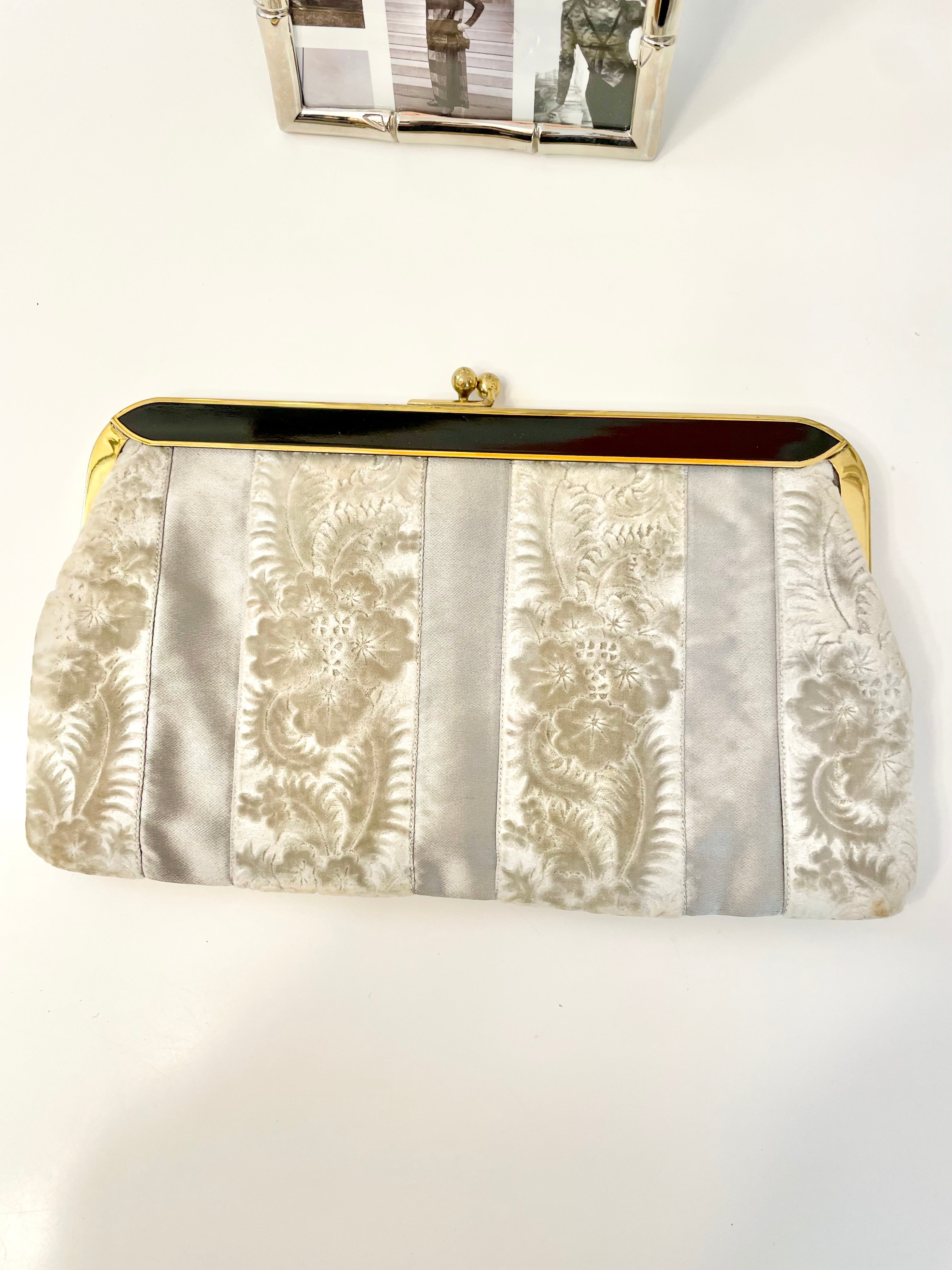 1960's super elegant french velvet evening bag.. what a feminine color story!