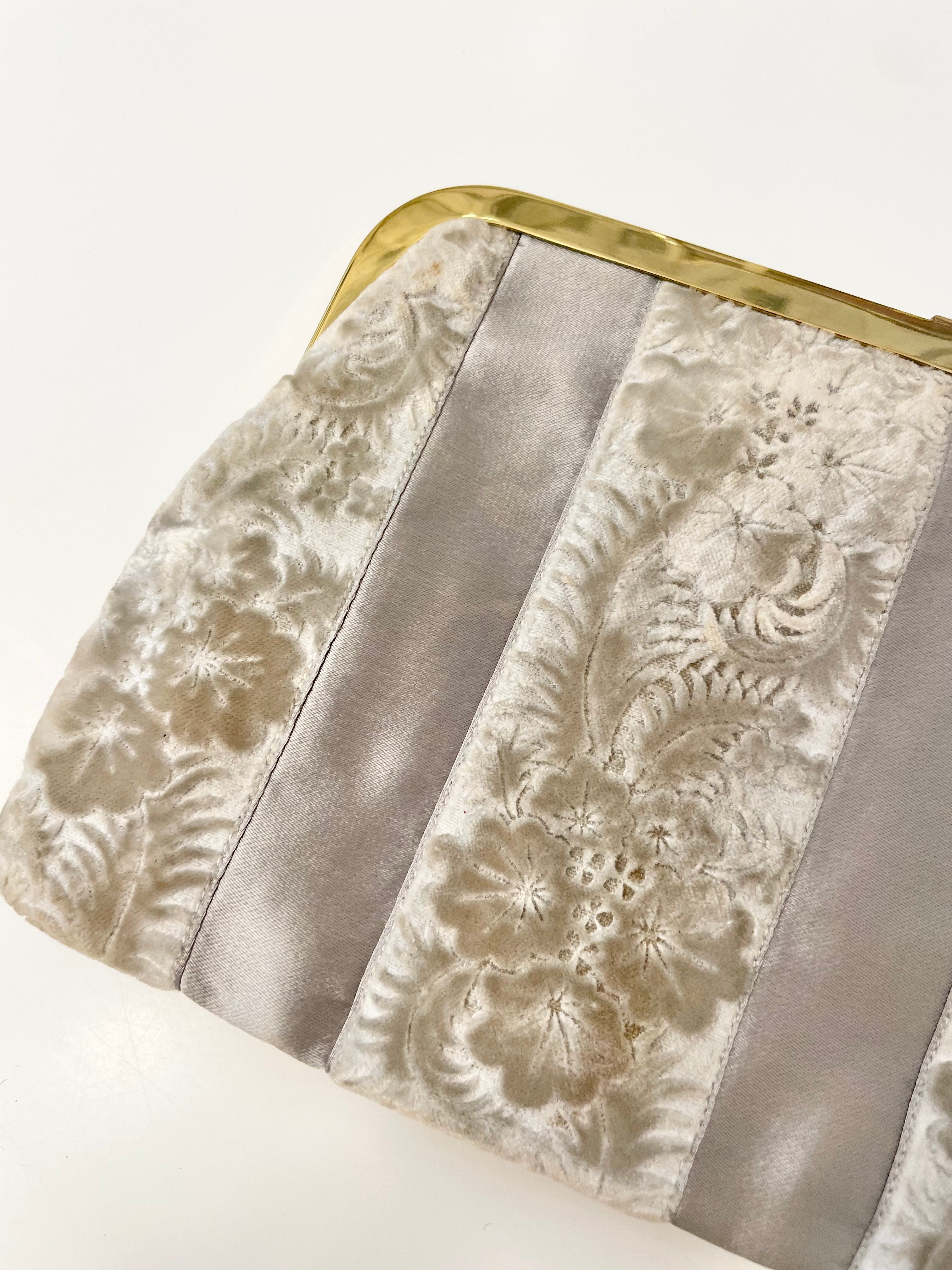 1960's super elegant french velvet evening bag.. what a feminine color story!