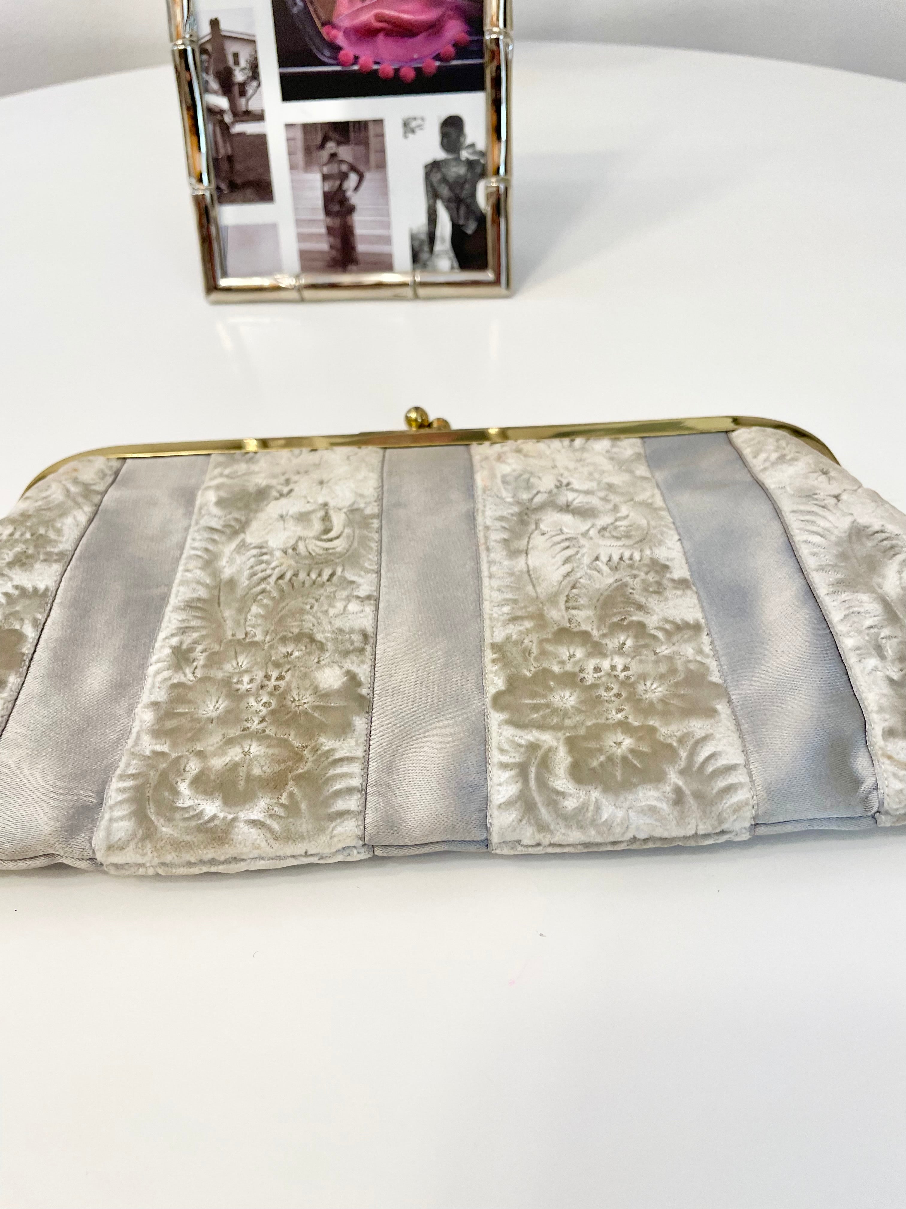 1960's super elegant french velvet evening bag.. what a feminine color story!