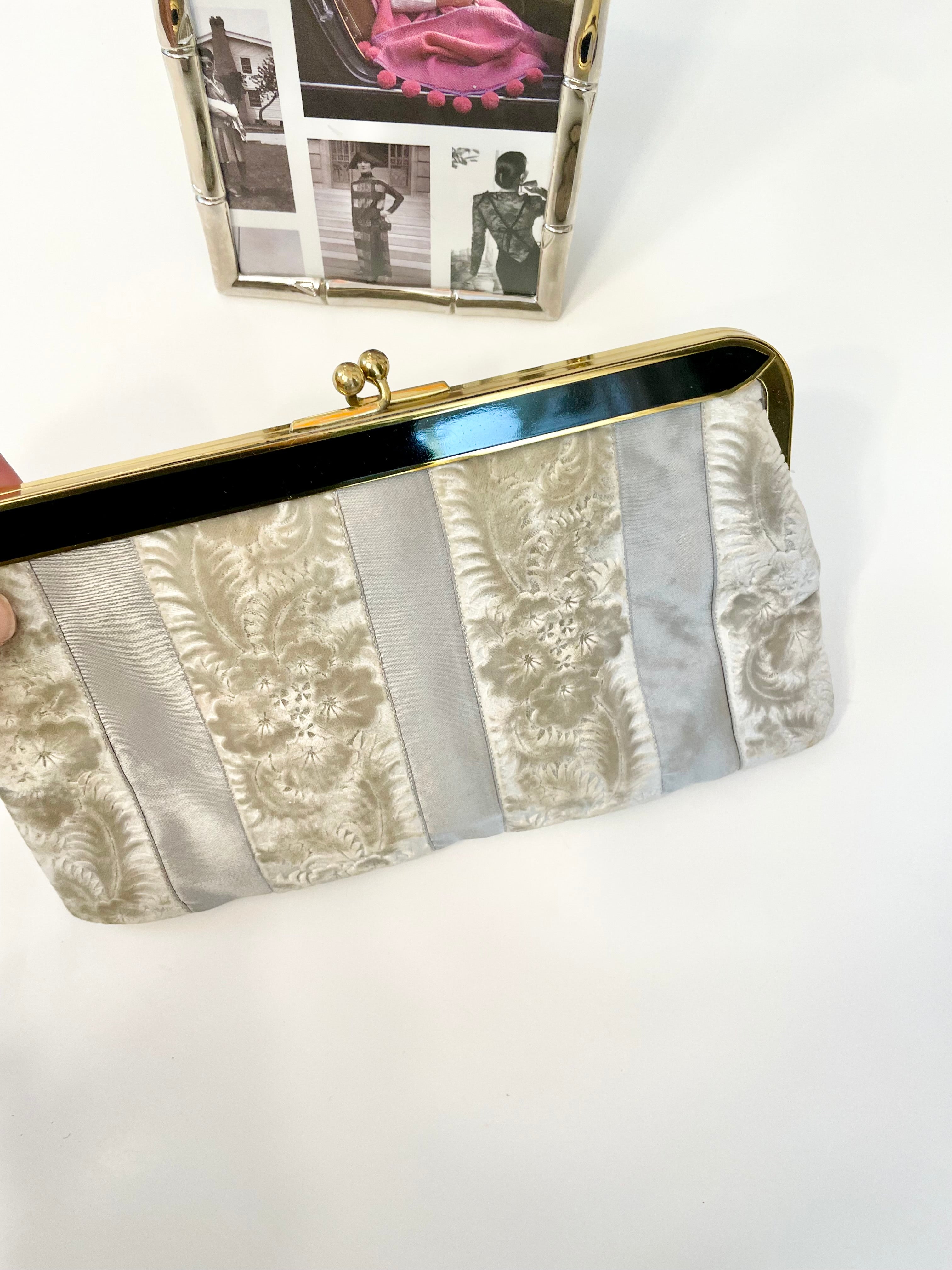 1960's super elegant french velvet evening bag.. what a feminine color story!