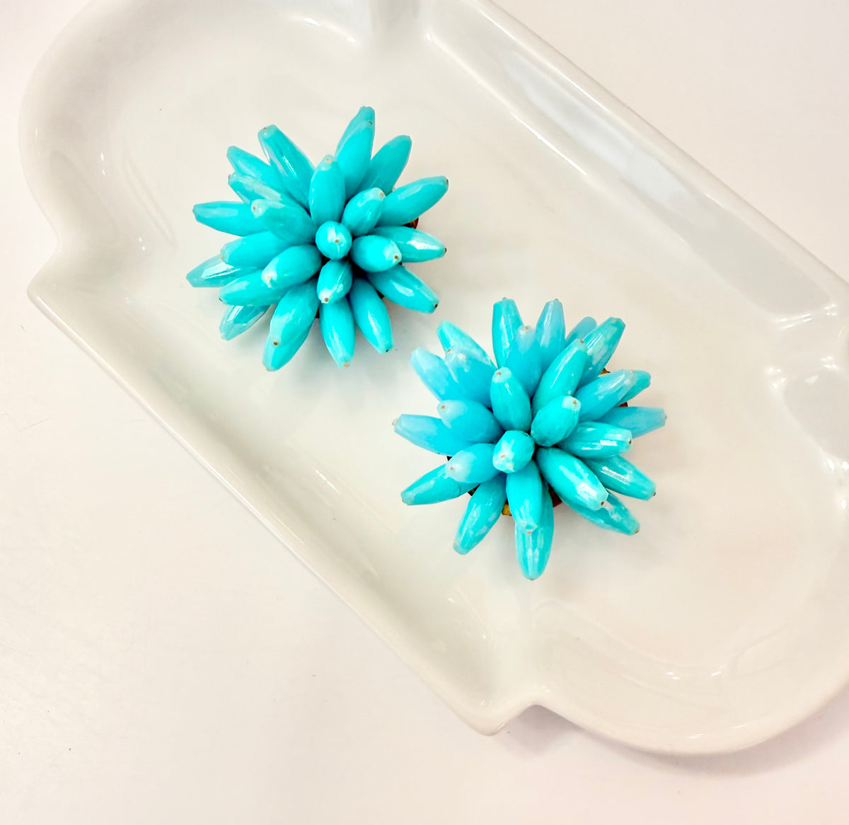 The most fabulous italian sputnik turquoise earrings.... so sassy!