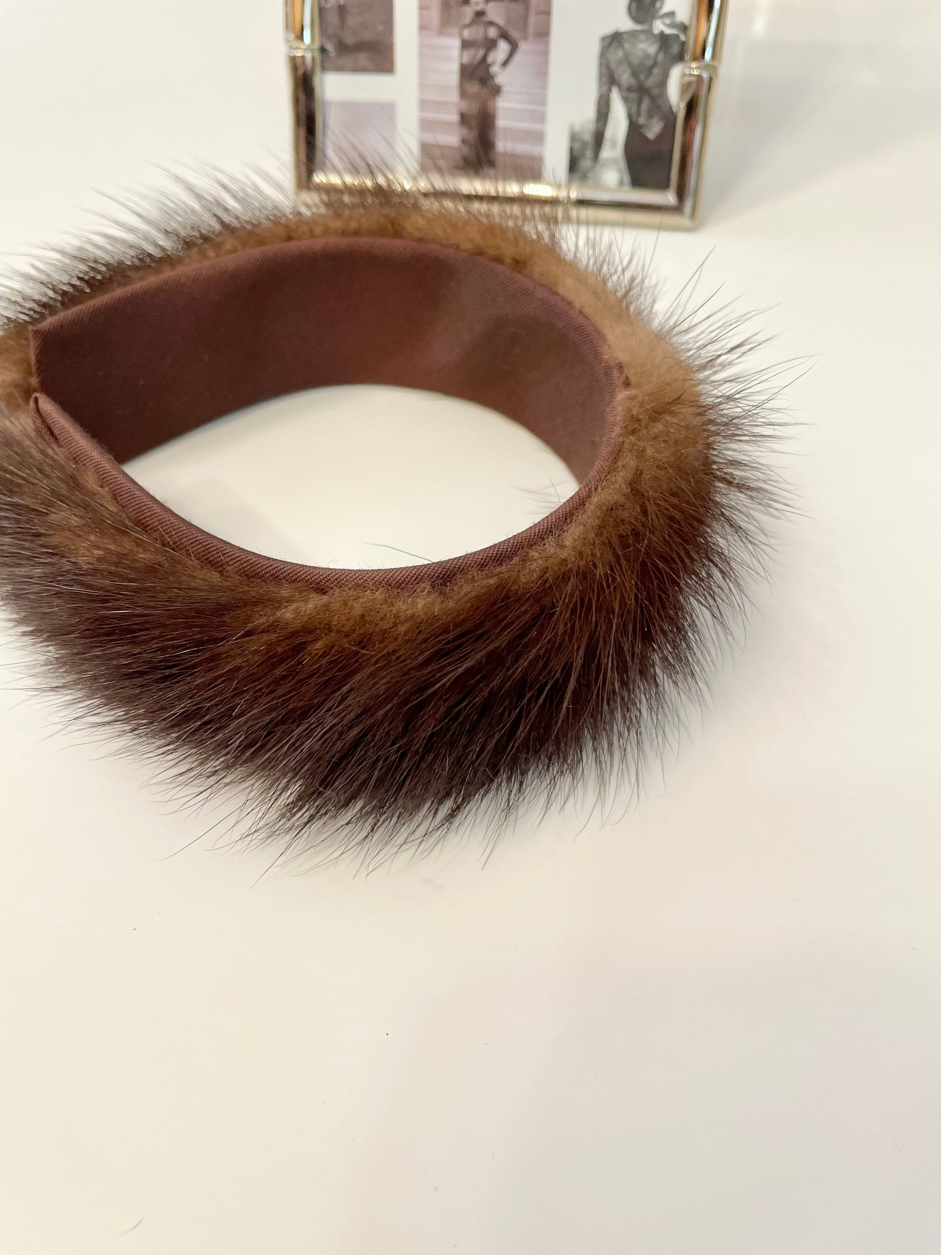 1960's classy Mocha Mink headband... so preppy