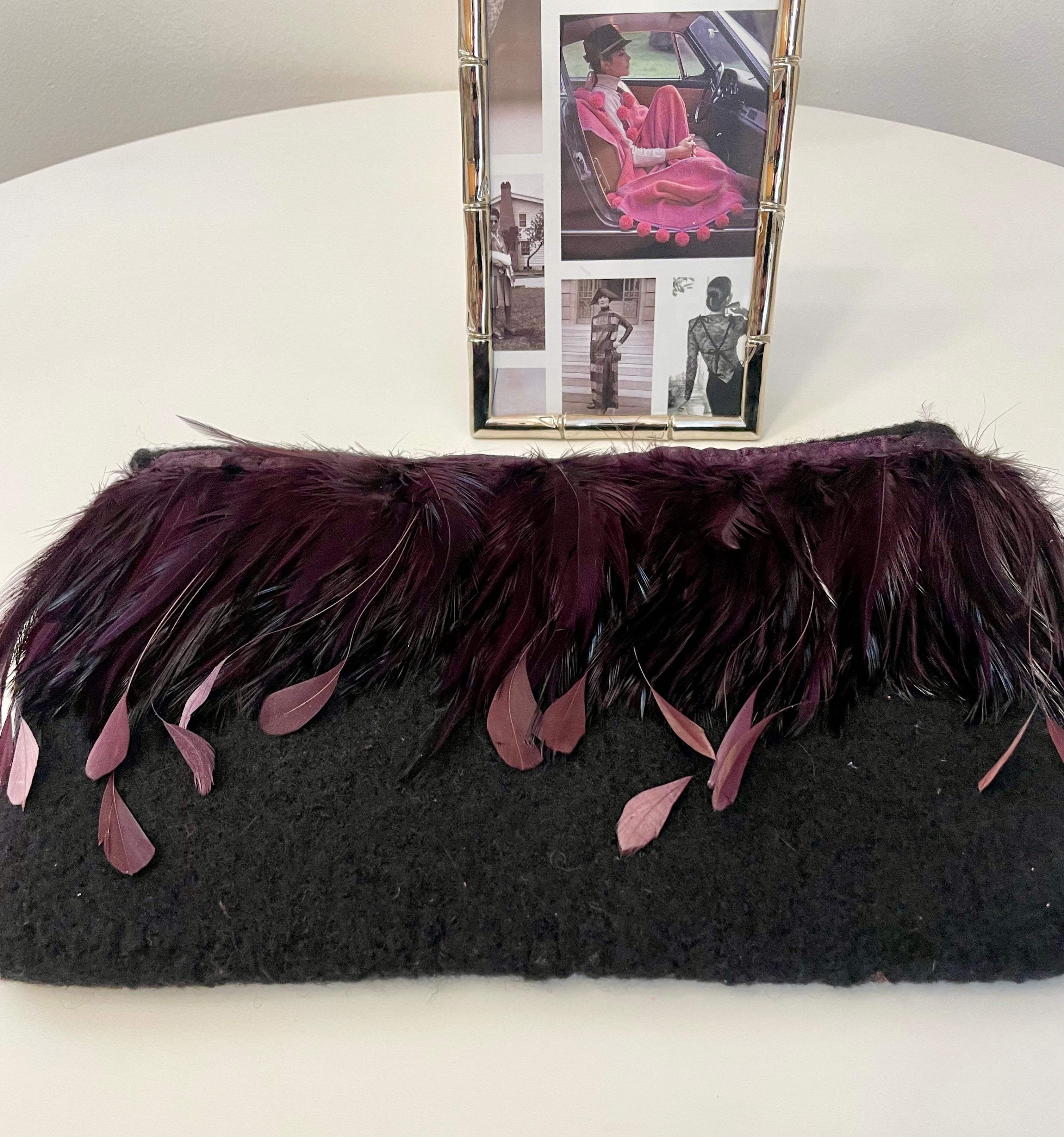 The most divine feather clutch bag..