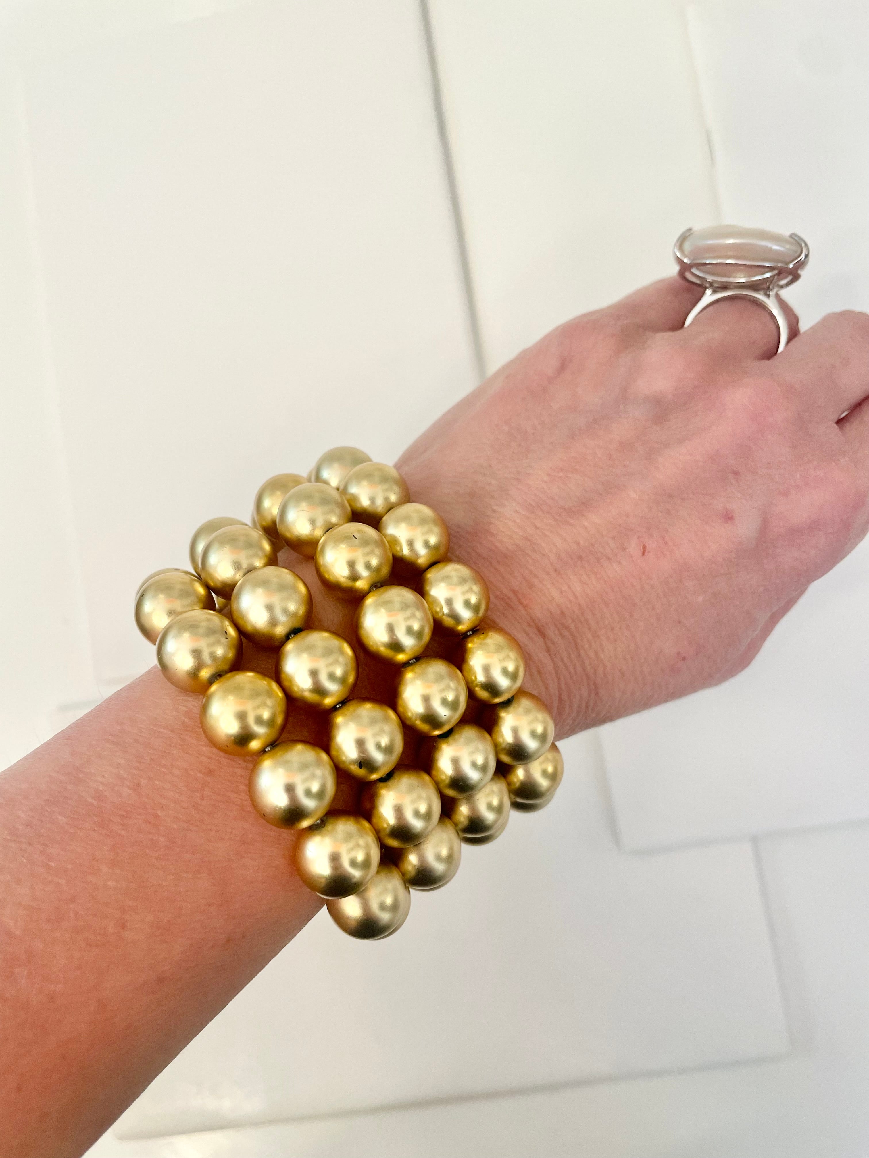 The most charming gold ball multi strand bracelet. ...so darling