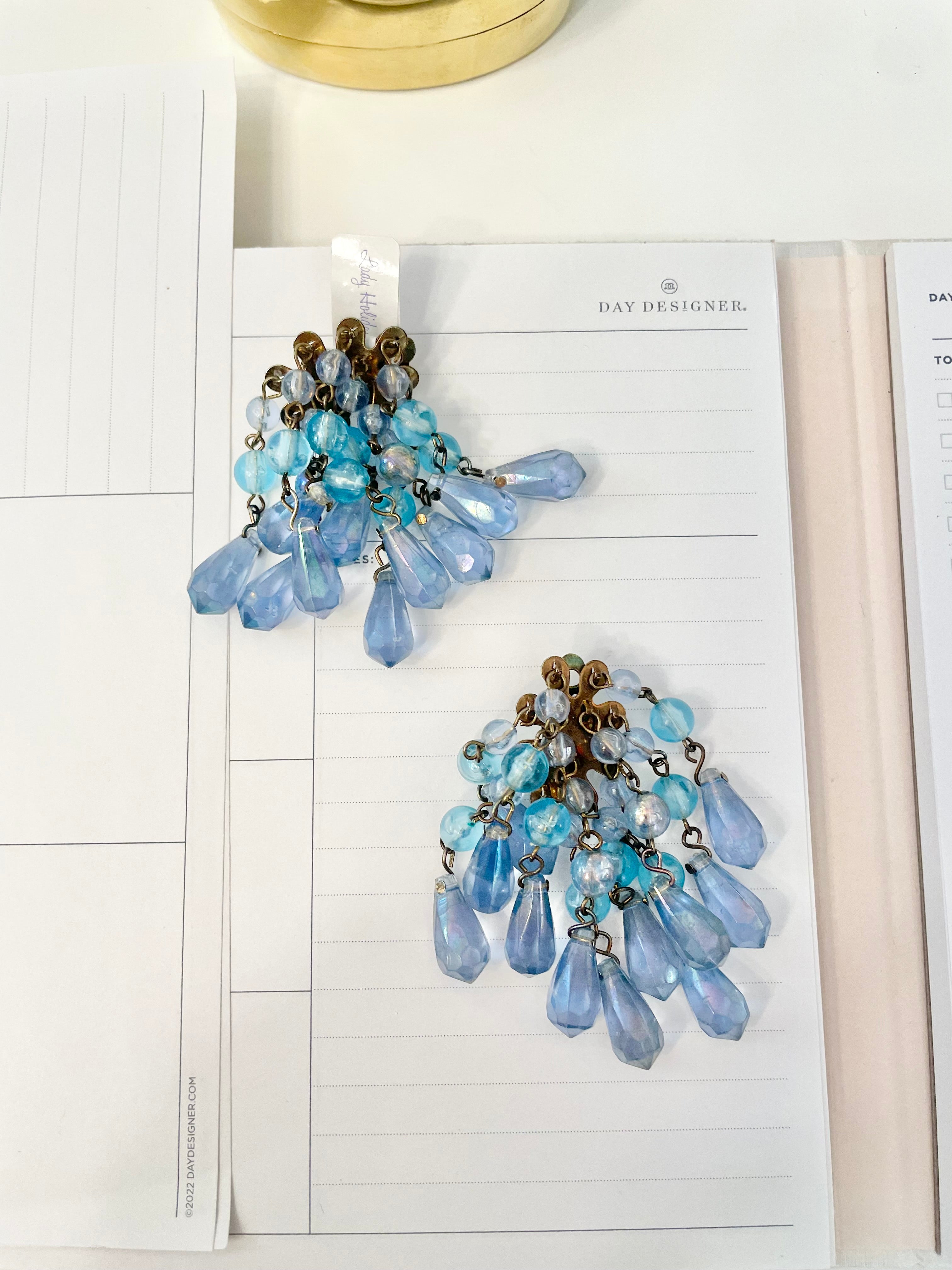 The most divine soft blue waterfall earrings.... so darling