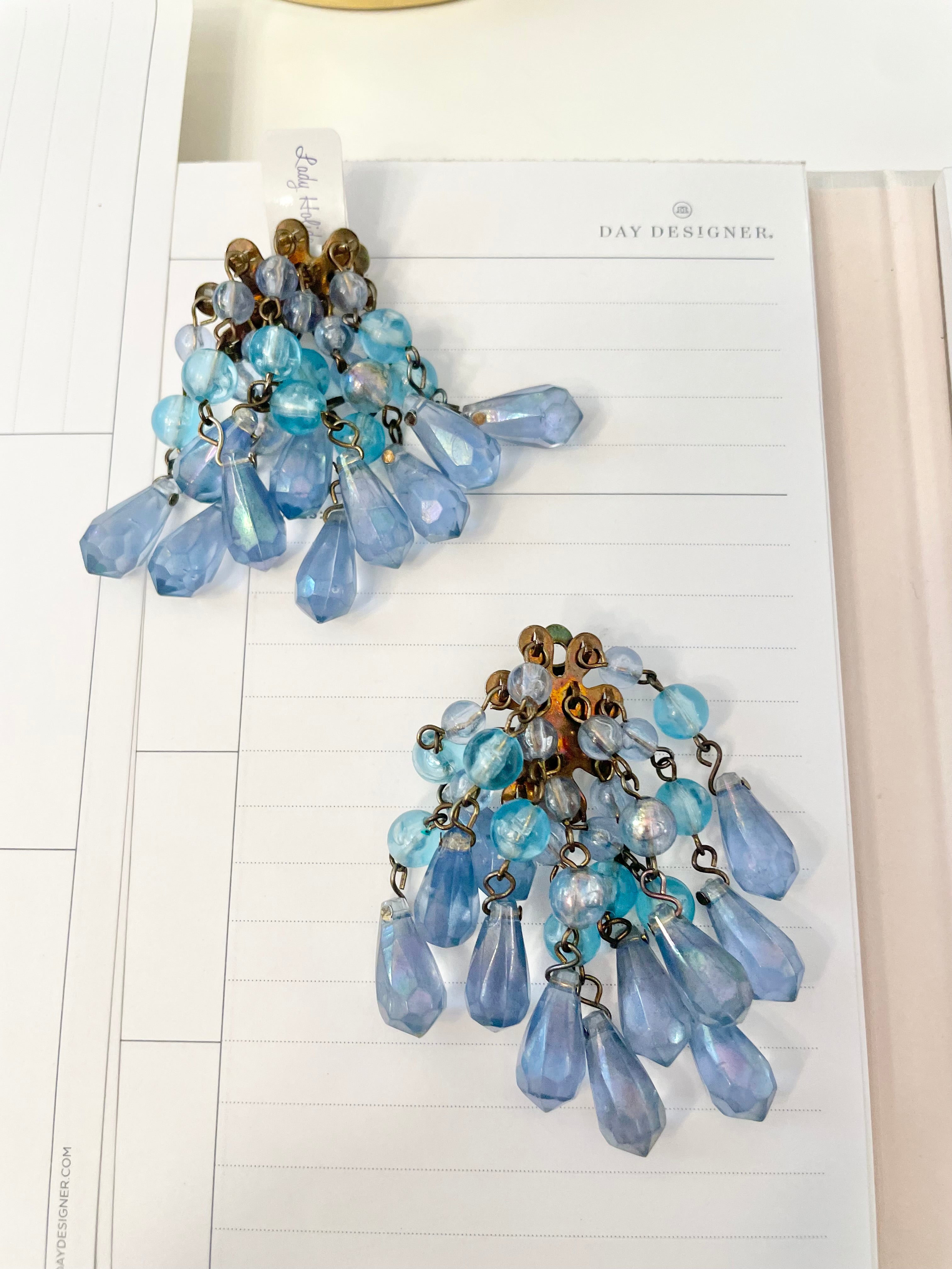 The most divine soft blue waterfall earrings.... so darling