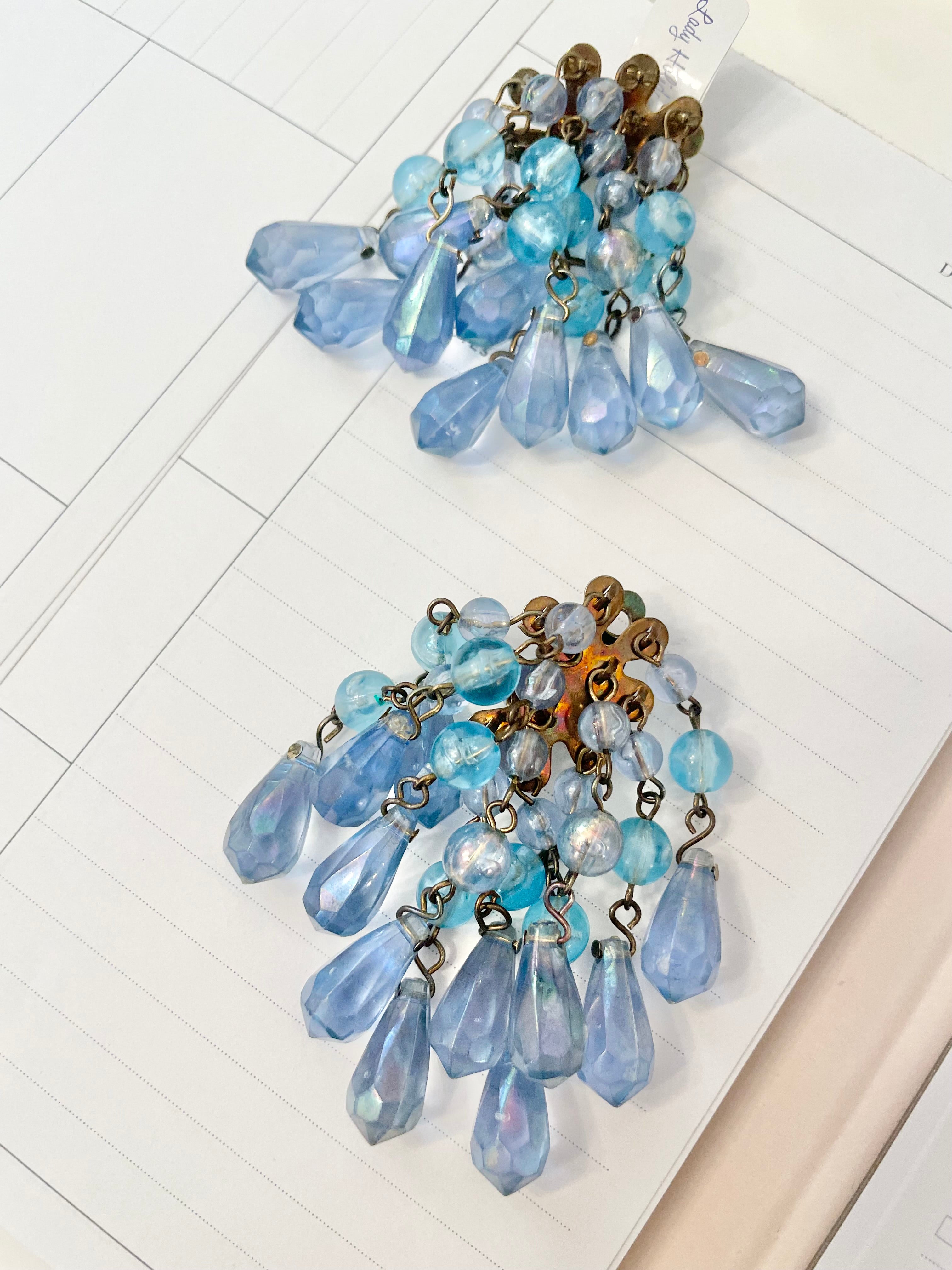 The most divine soft blue waterfall earrings.... so darling