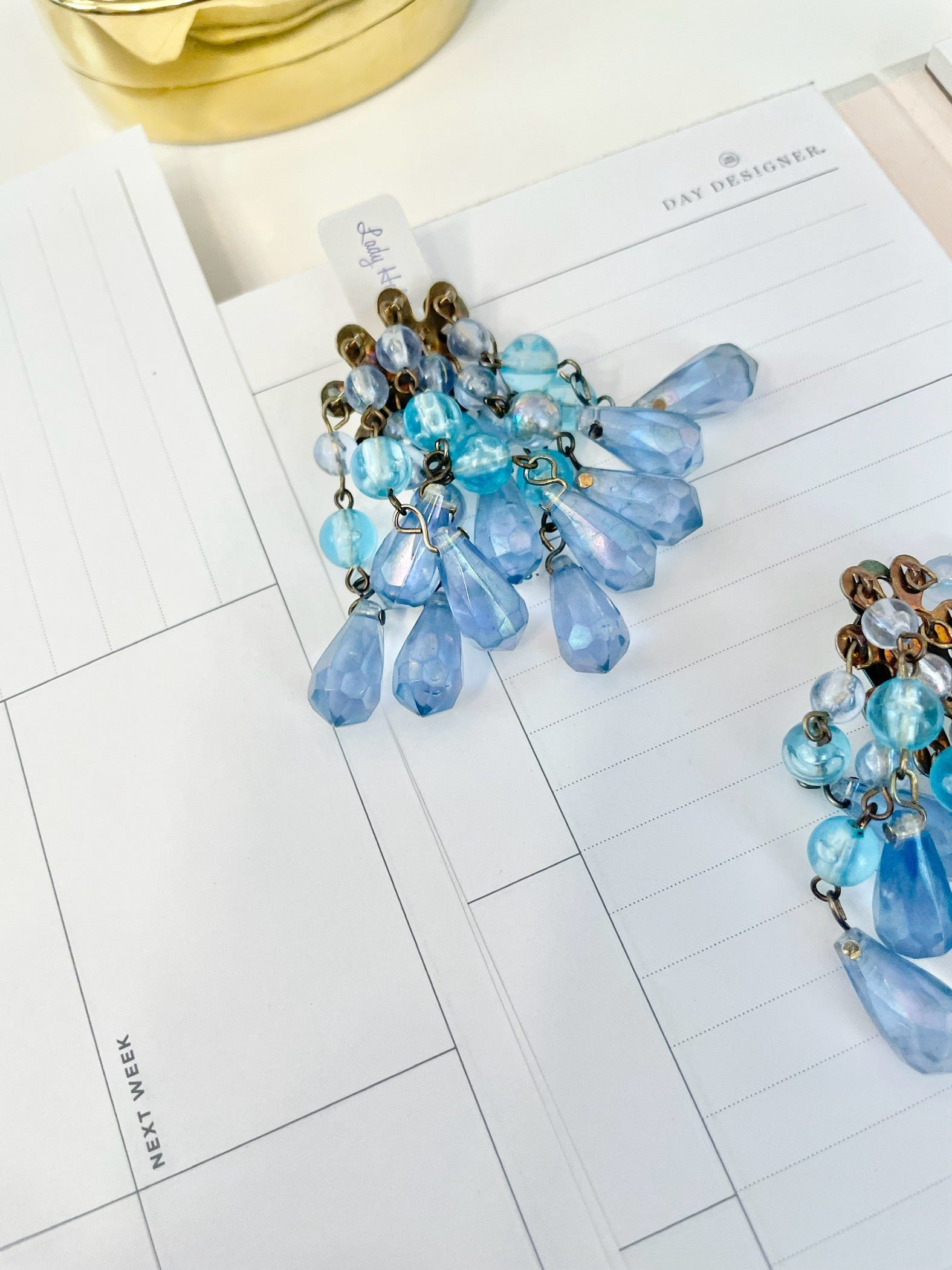 The most divine soft blue waterfall earrings.... so darling