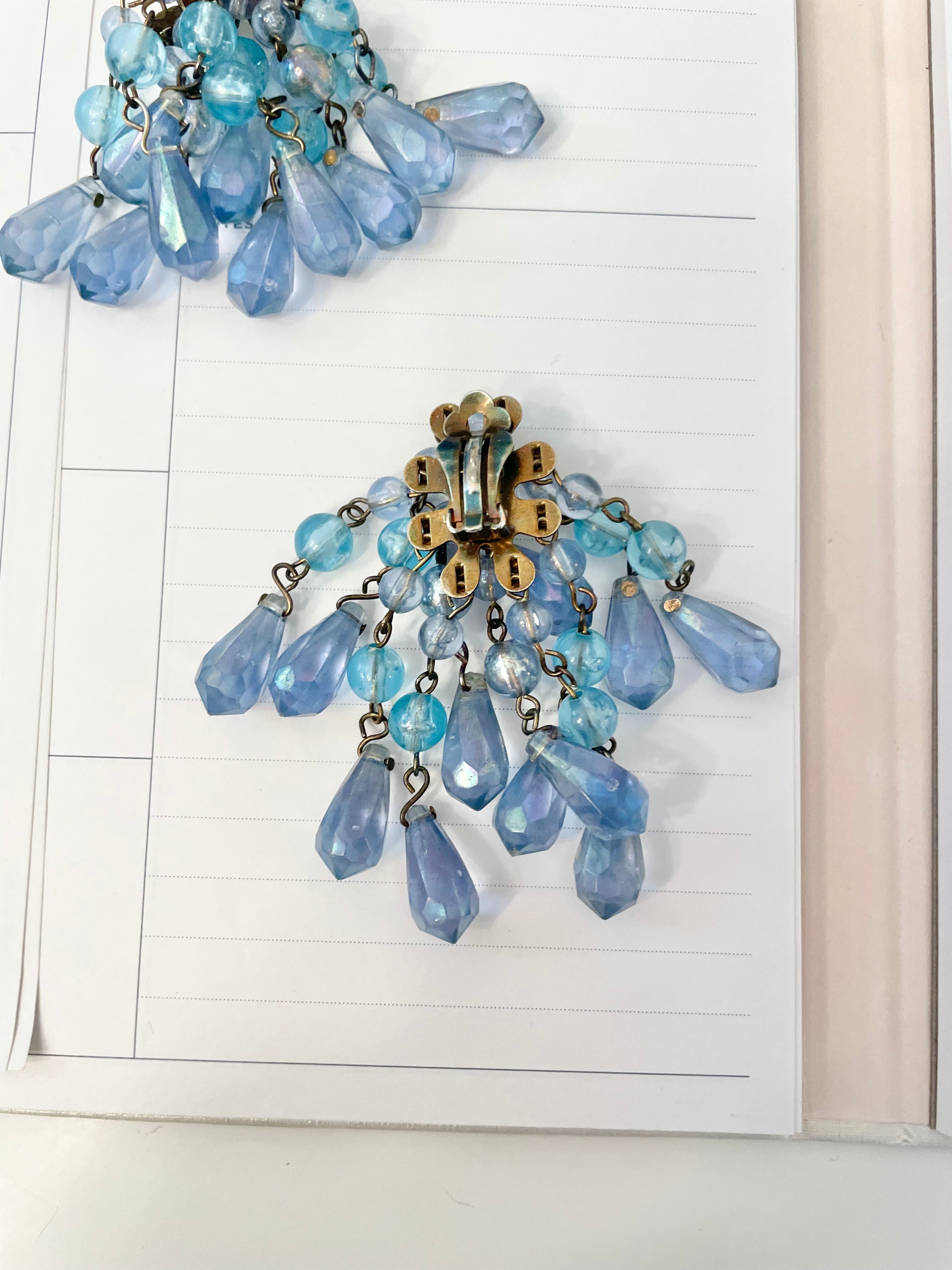 The most divine soft blue waterfall earrings.... so darling