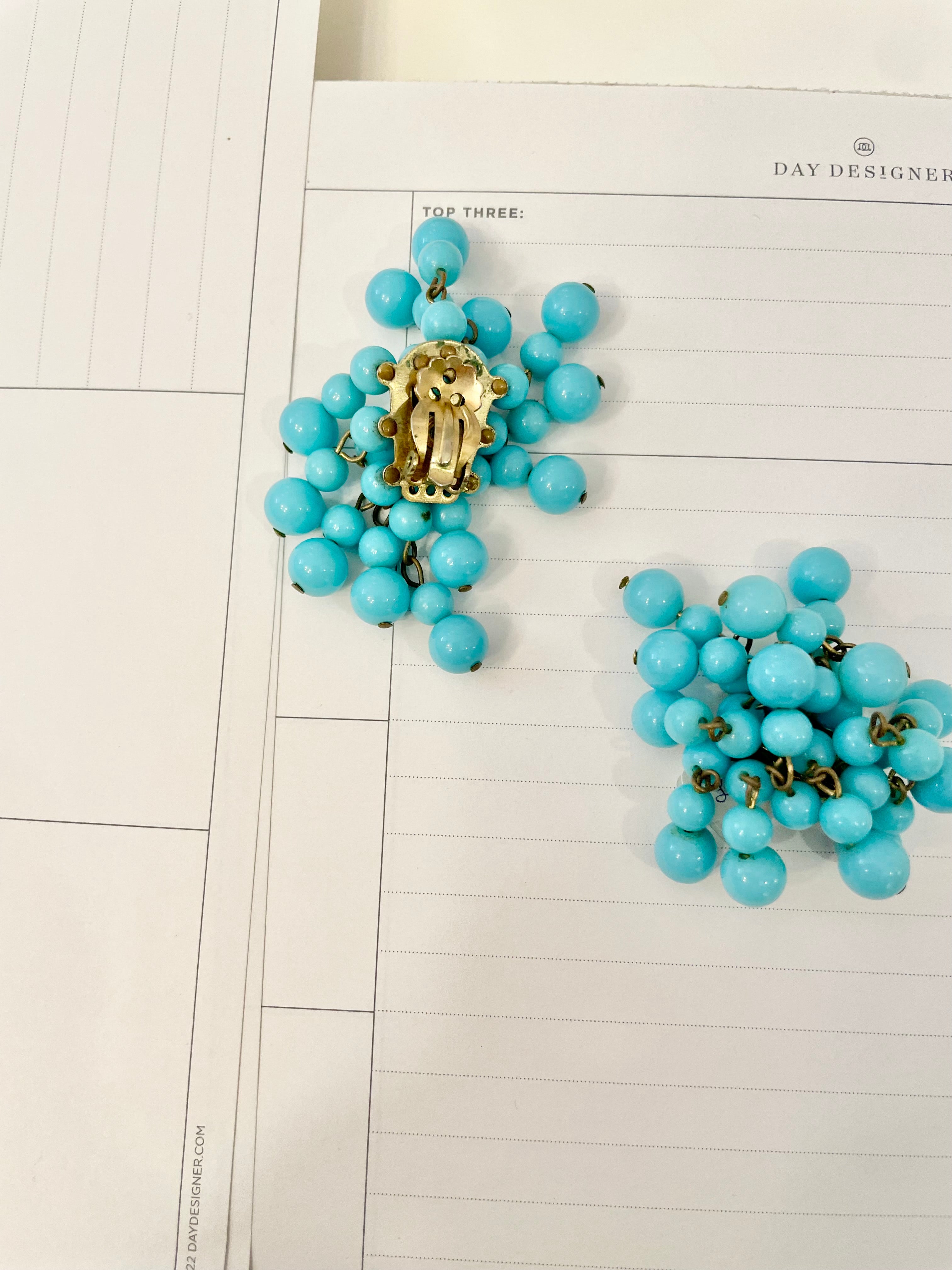 The happiest turquoise waterfall earrings... so darling