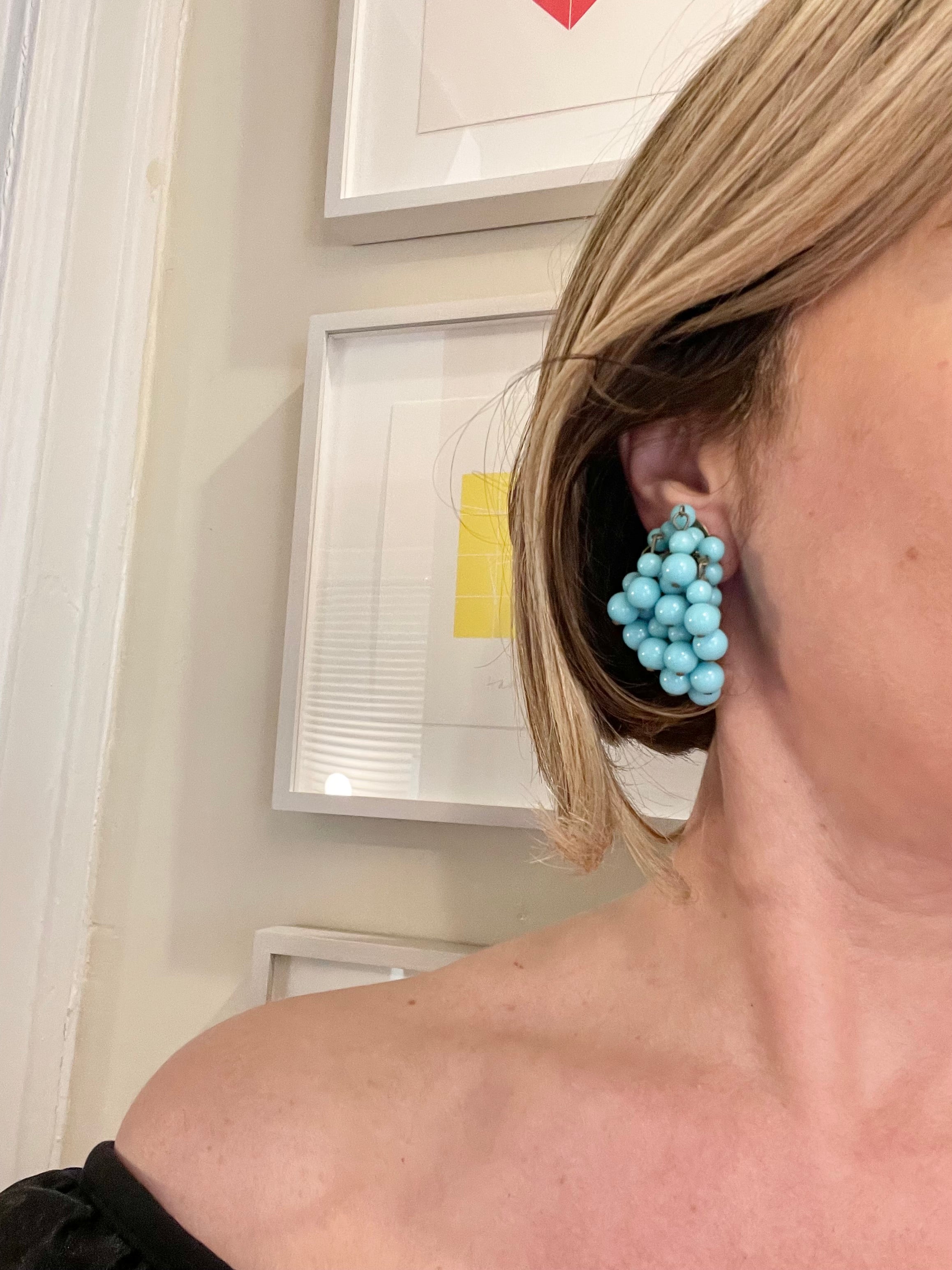 The happiest turquoise waterfall earrings... so darling