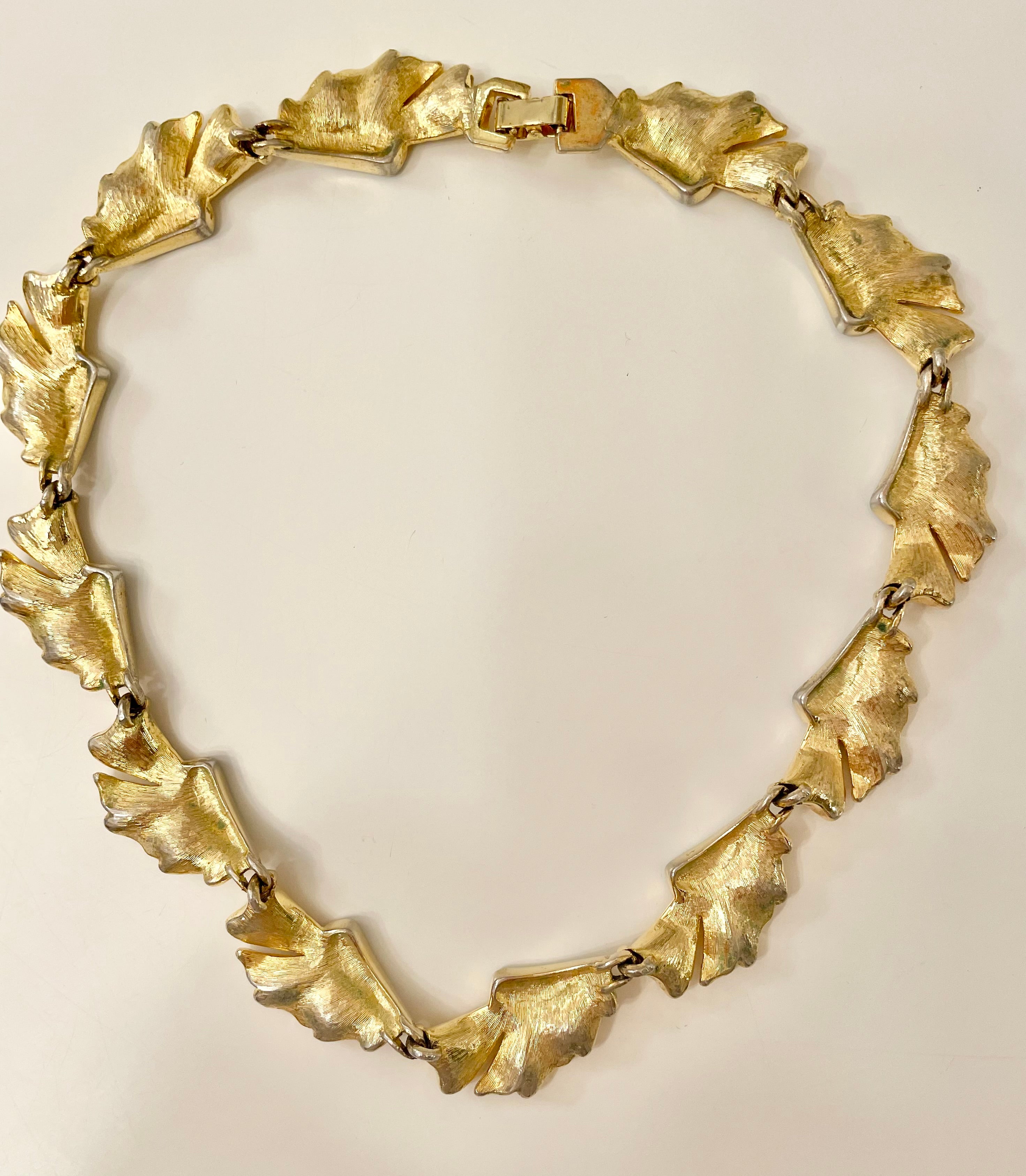 Vintage 1960's Socialite gold and pave set stone collar necklace. A rare beauty!