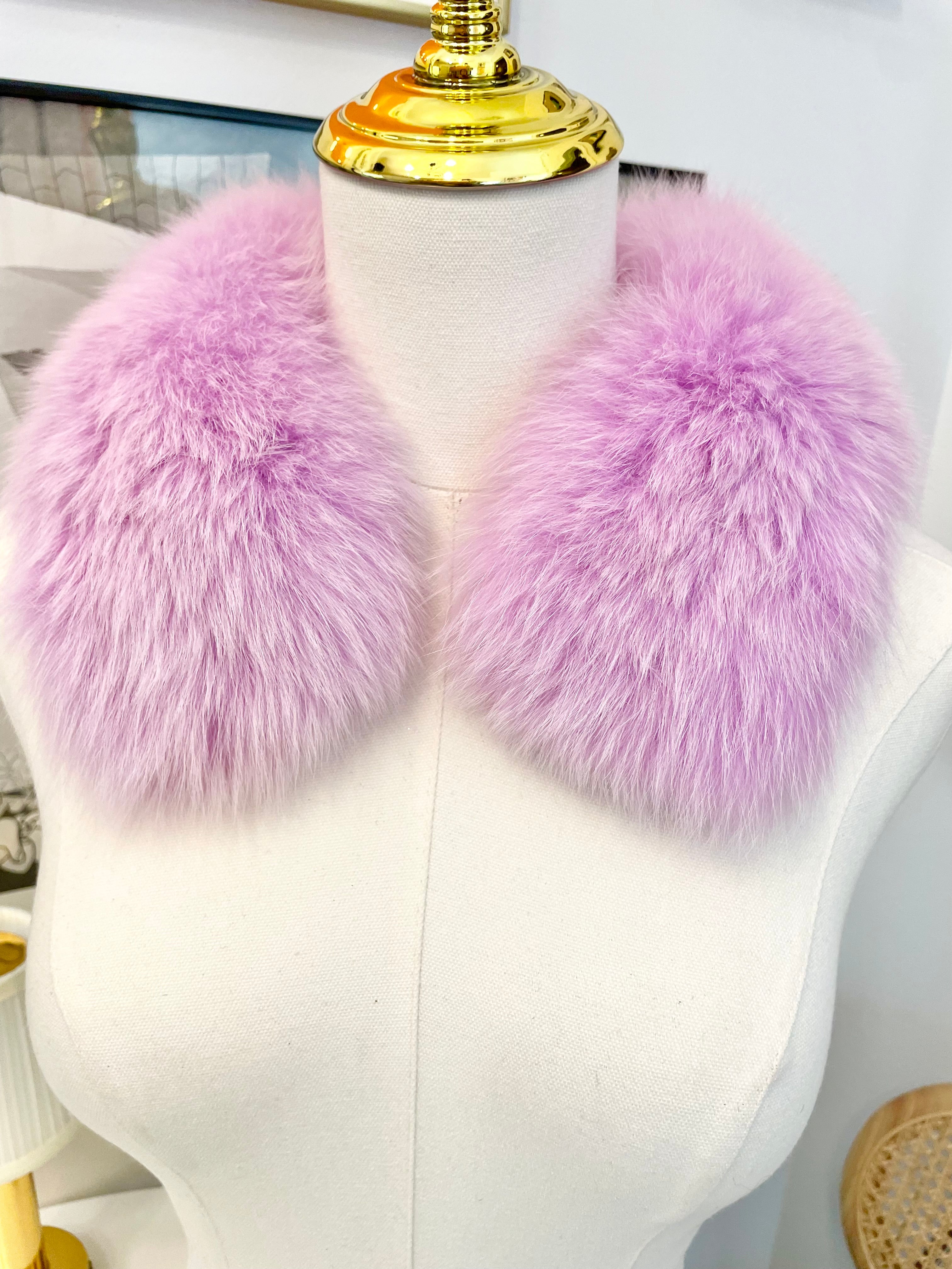 The most divine lavender dyed fox fur.... so lovely!