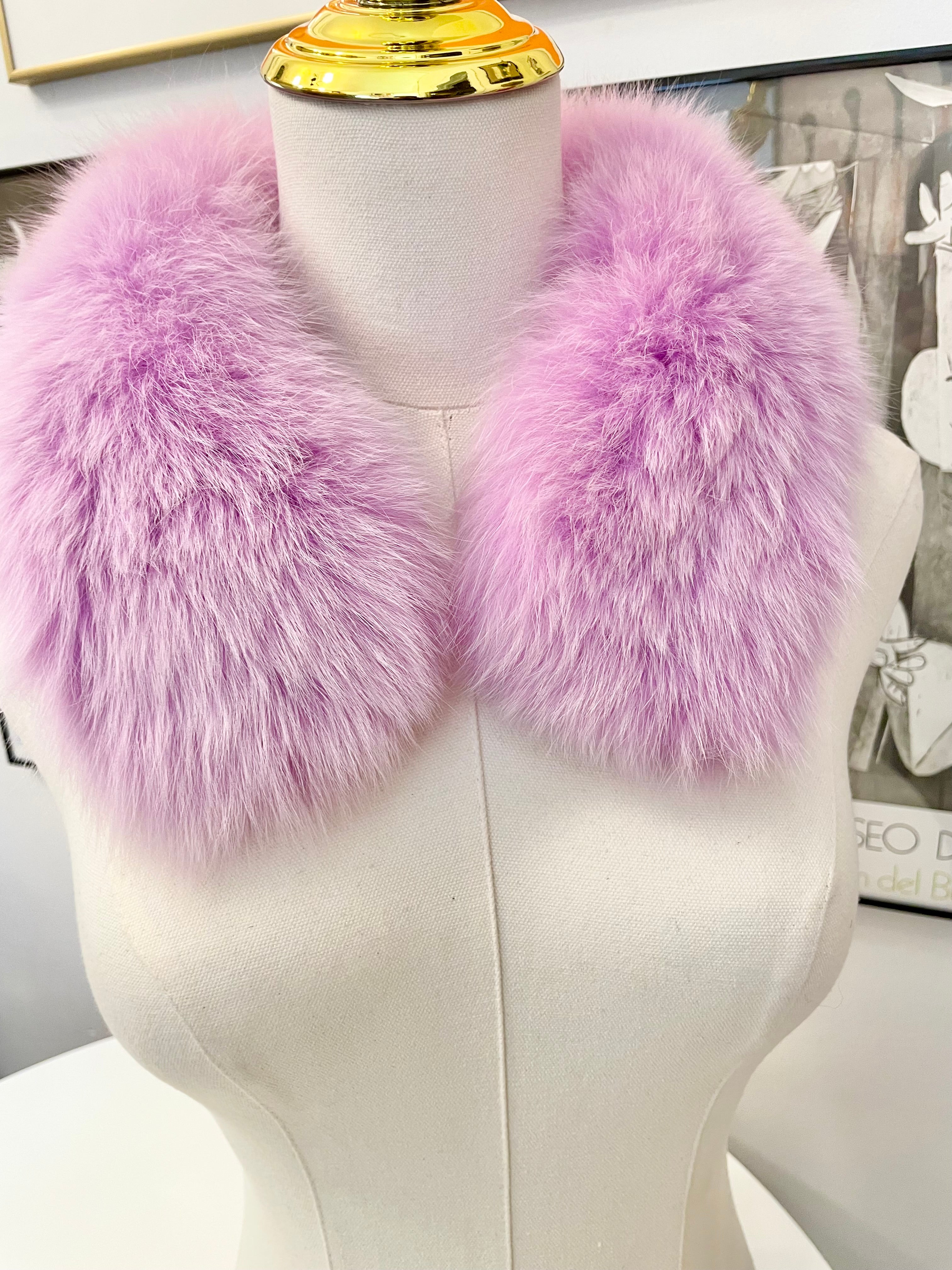 The most divine lavender dyed fox fur.... so lovely!